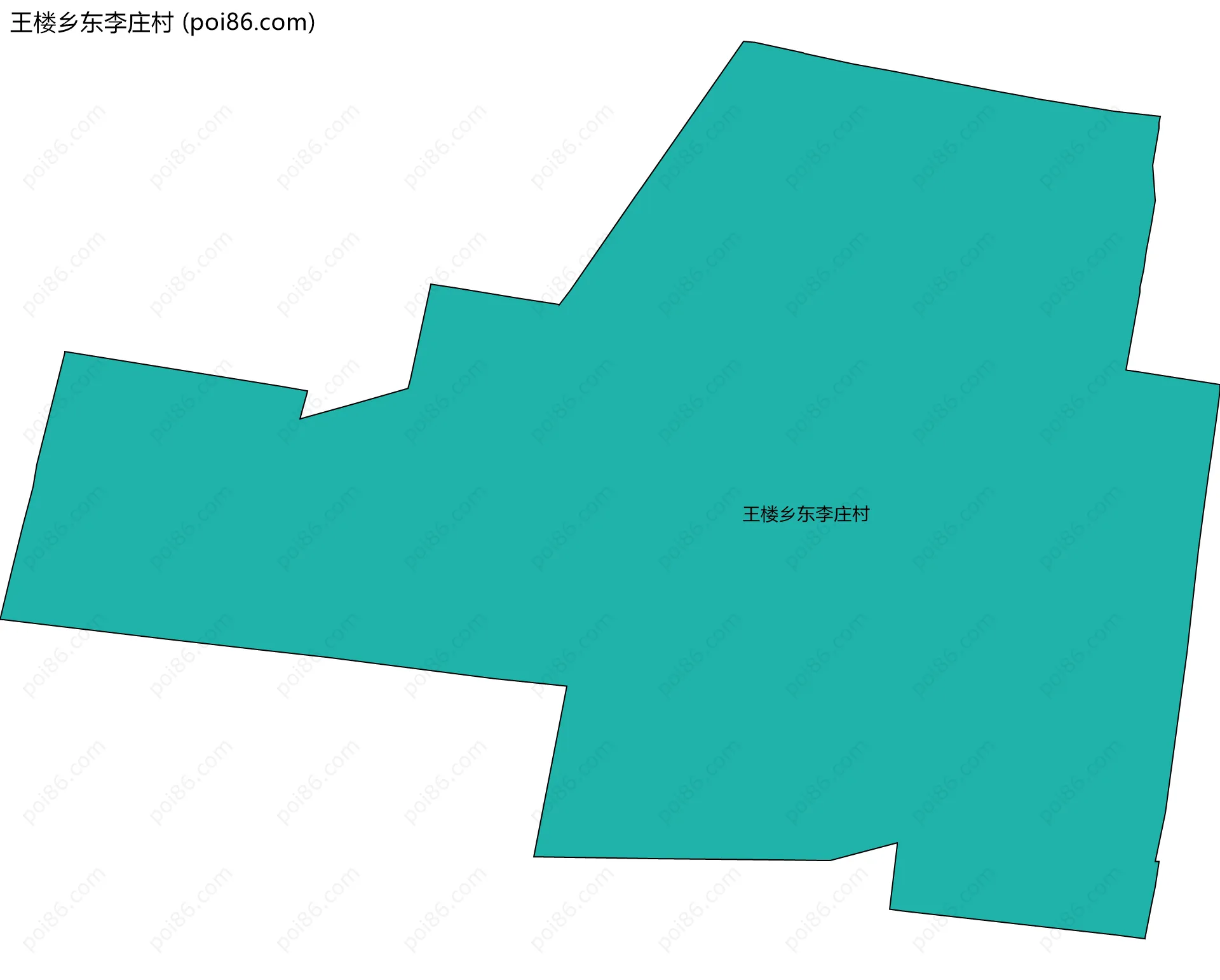 王楼乡东李庄村边界地图