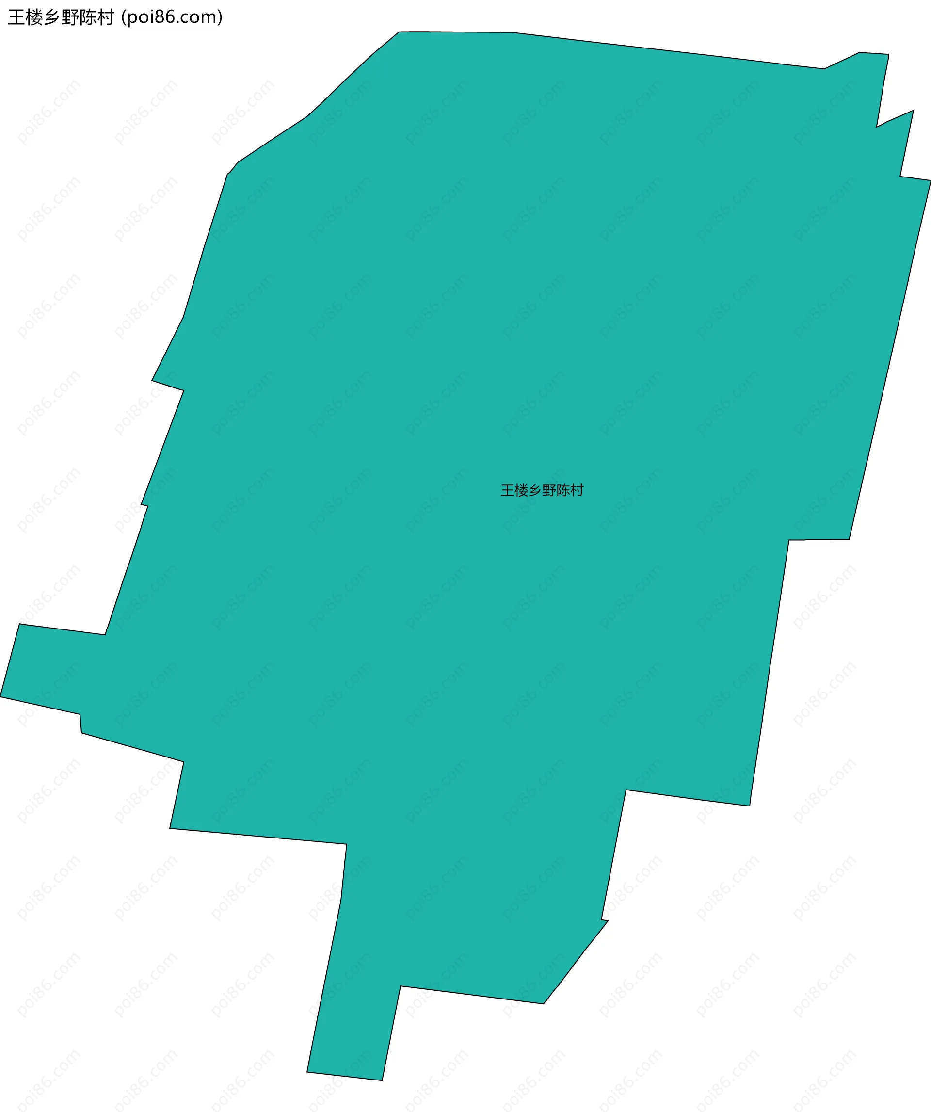 王楼乡野陈村边界地图