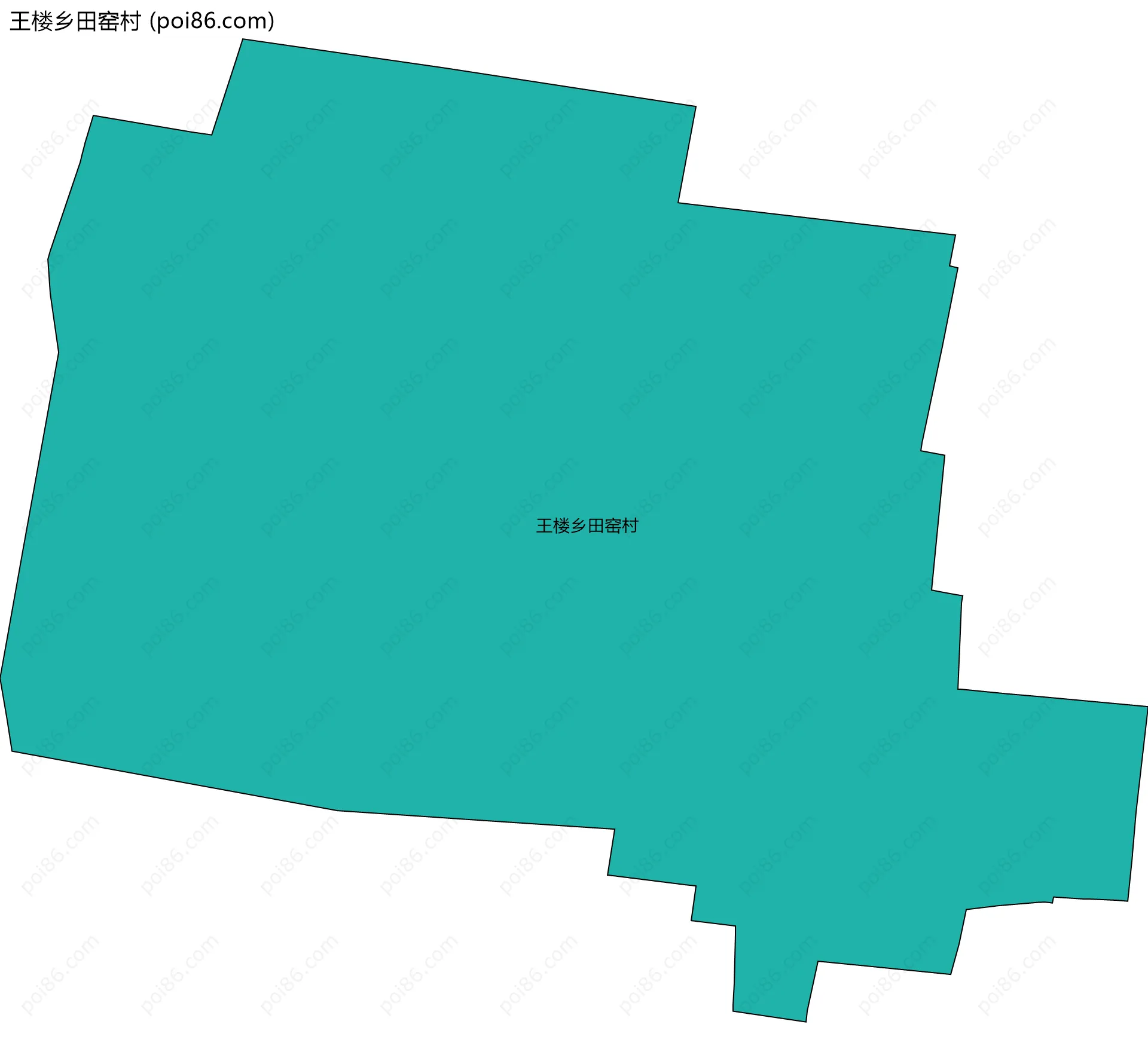 王楼乡田窑村边界地图