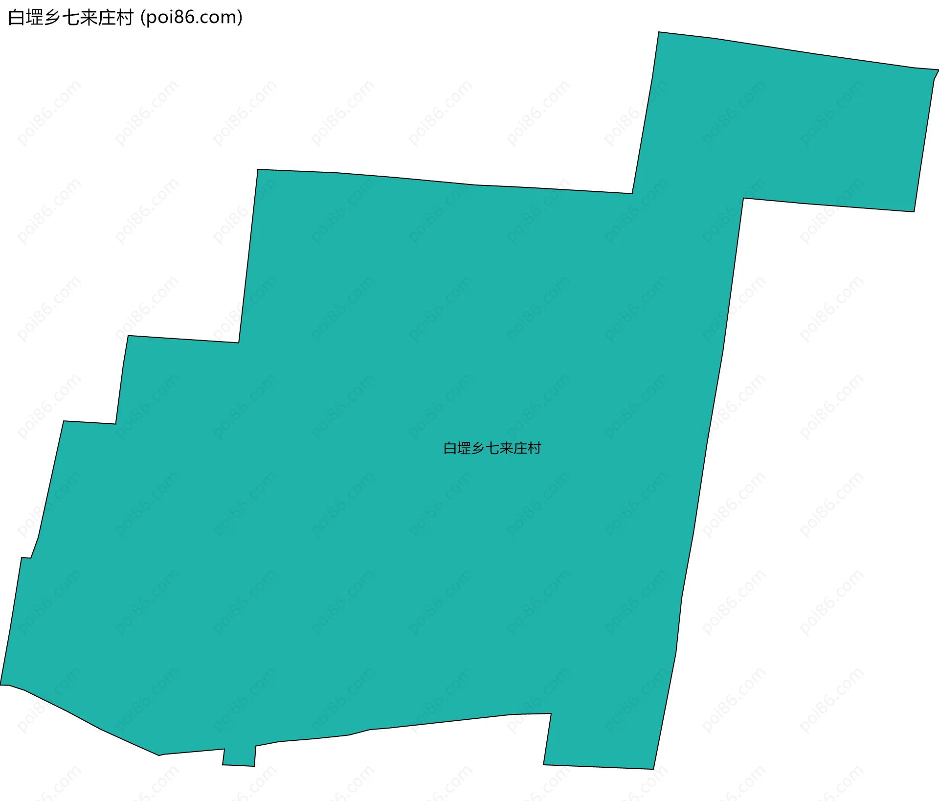 白堽乡七来庄村边界地图