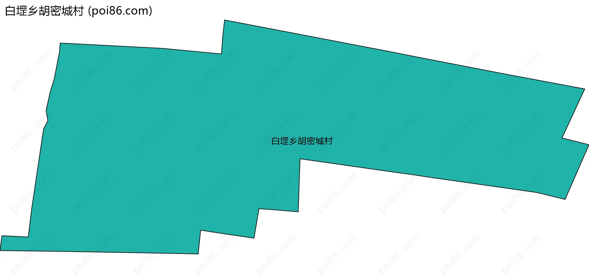 白堽乡胡密城村边界地图