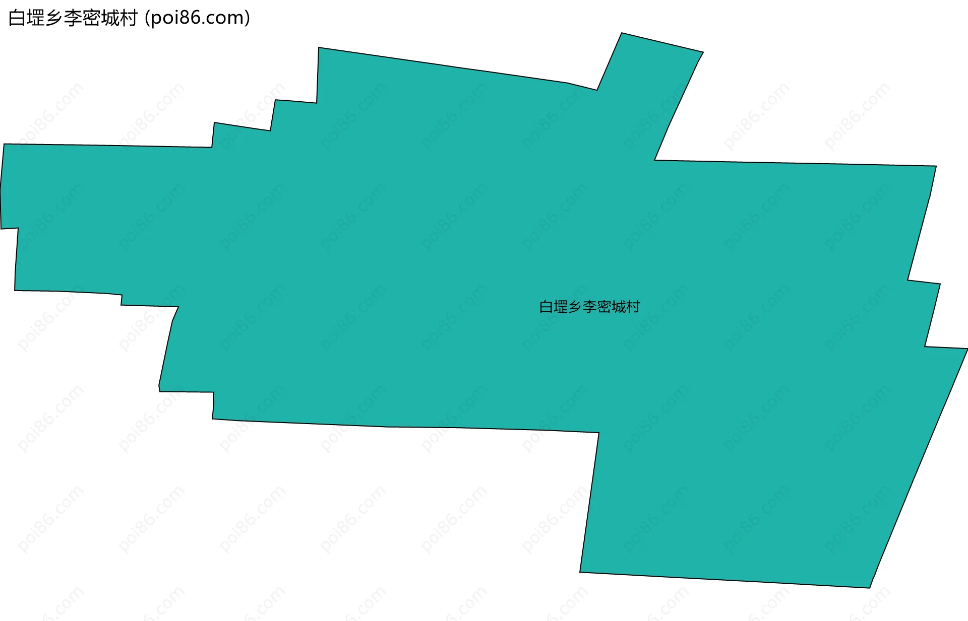 白堽乡李密城村边界地图