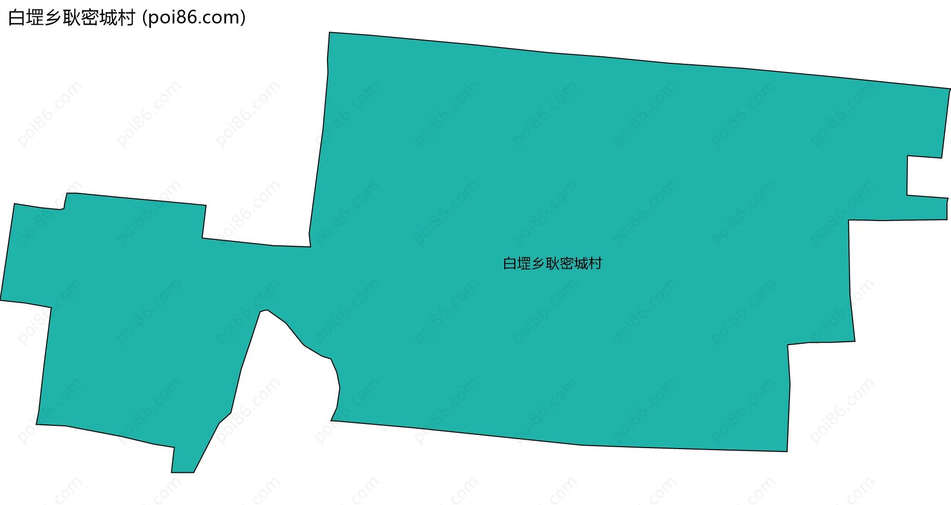 白堽乡耿密城村边界地图
