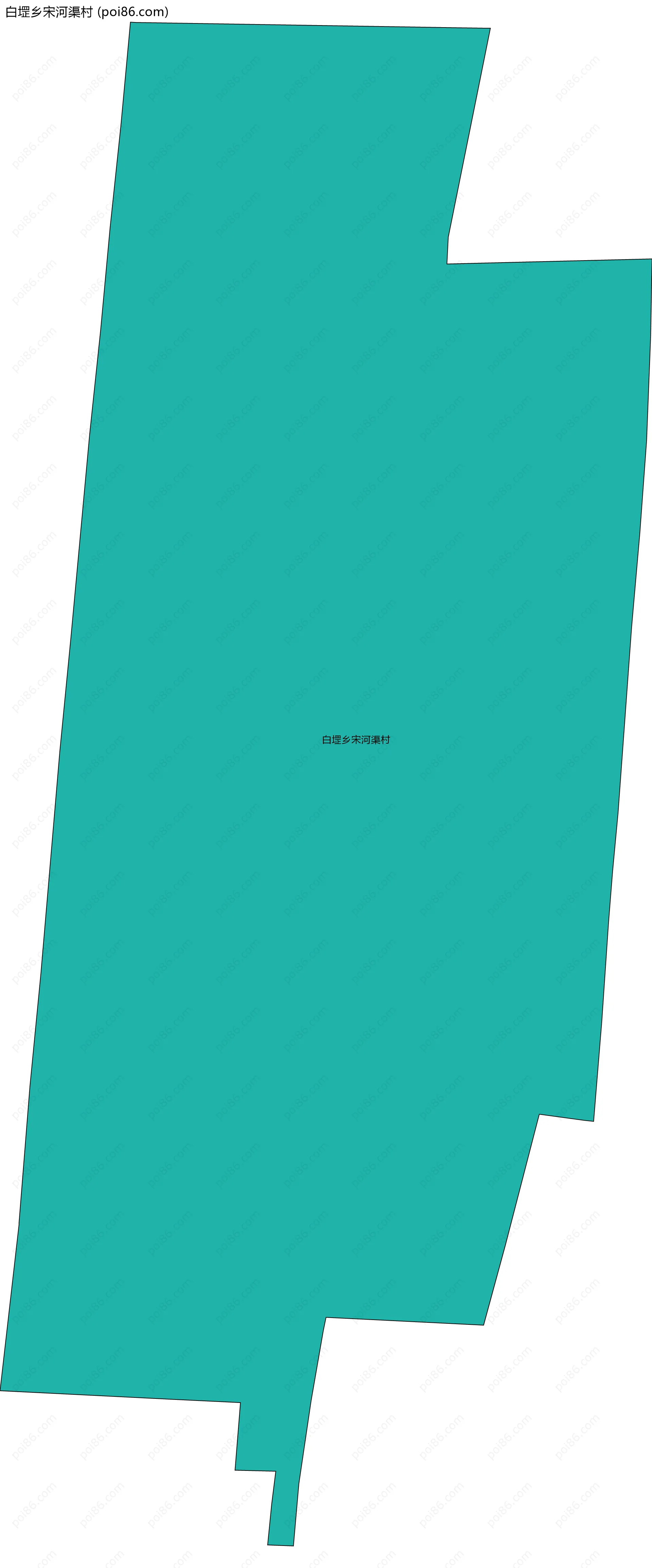 白堽乡宋河渠村边界地图