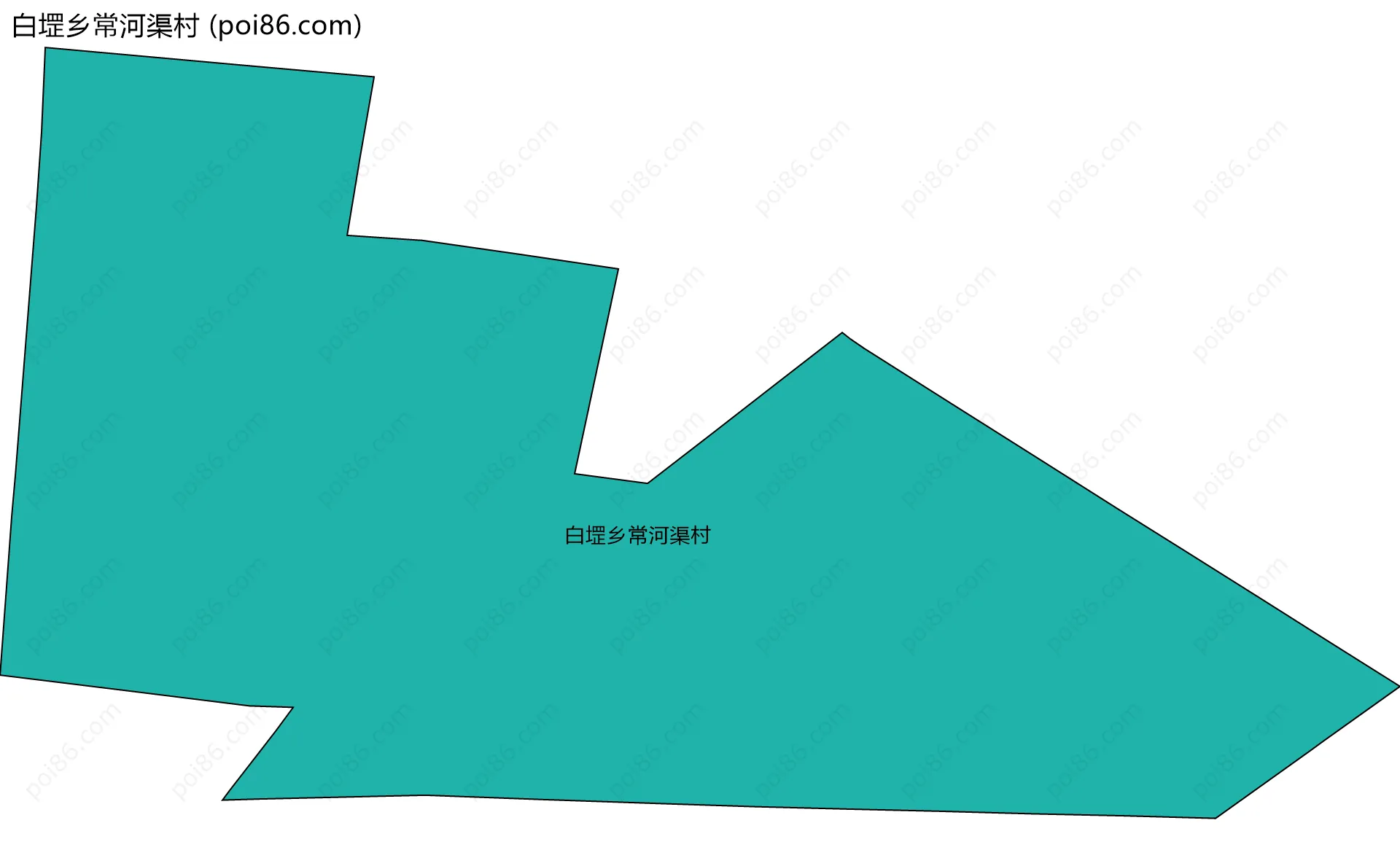 白堽乡常河渠村边界地图