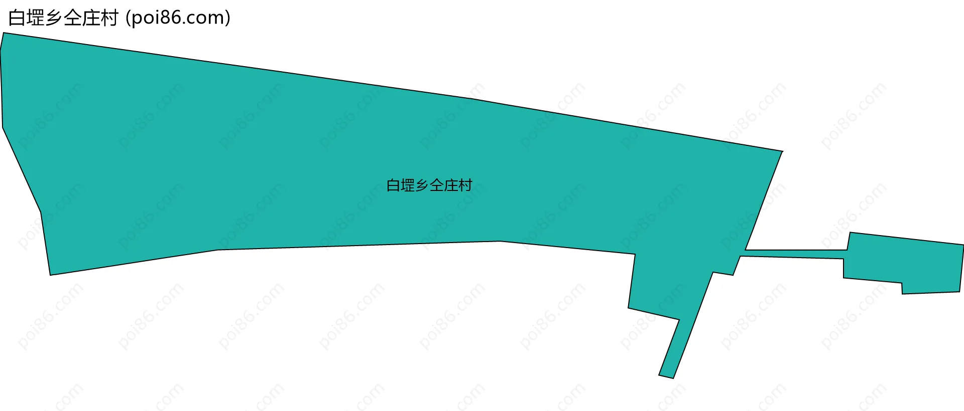 白堽乡仝庄村边界地图