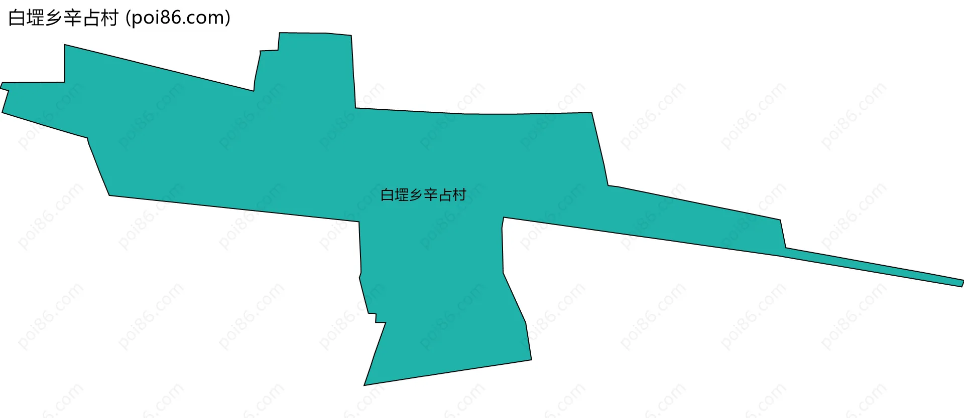 白堽乡辛占村边界地图