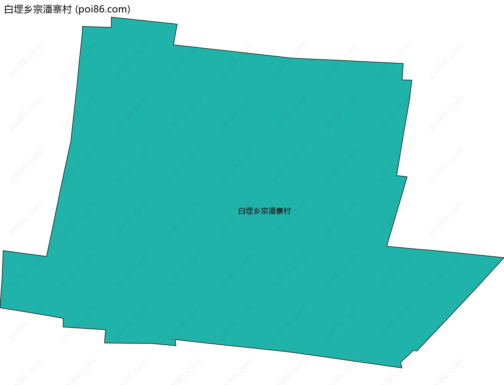 白堽乡宗潘寨村边界地图