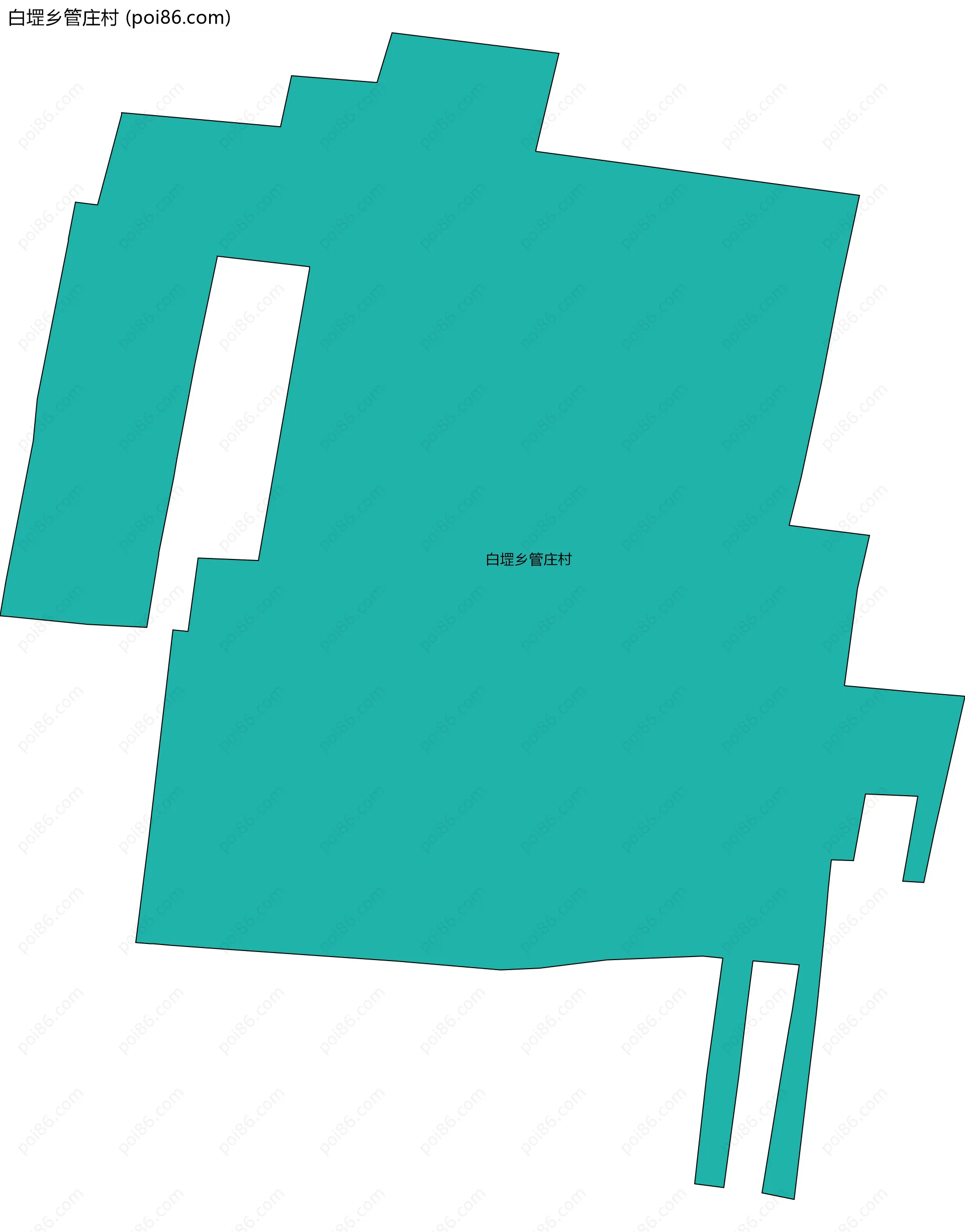 白堽乡管庄村边界地图