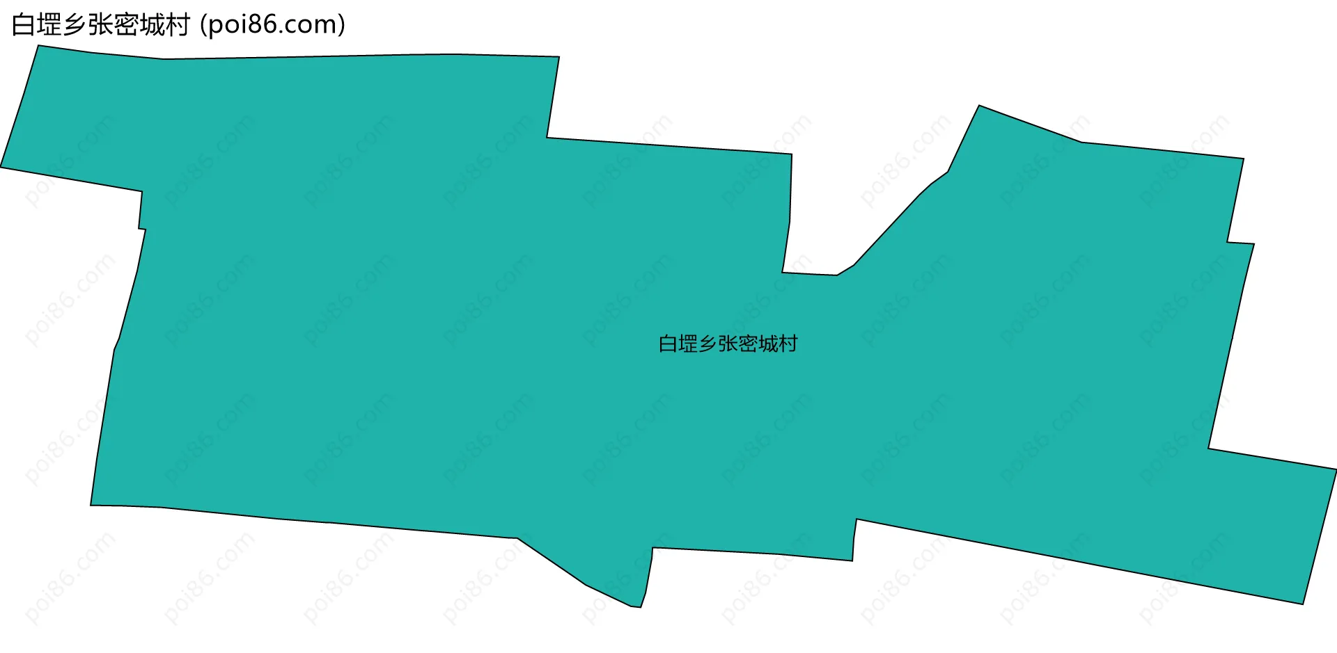 白堽乡张密城村边界地图