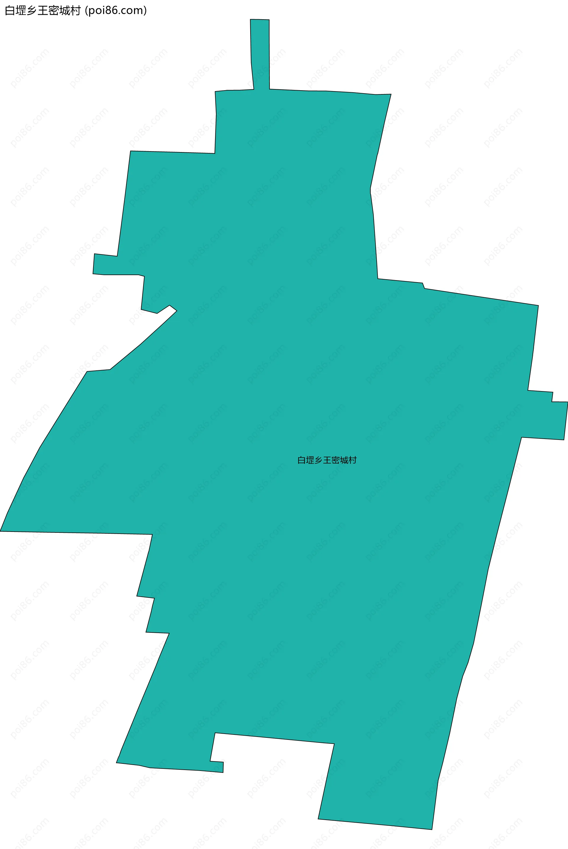 白堽乡王密城村边界地图