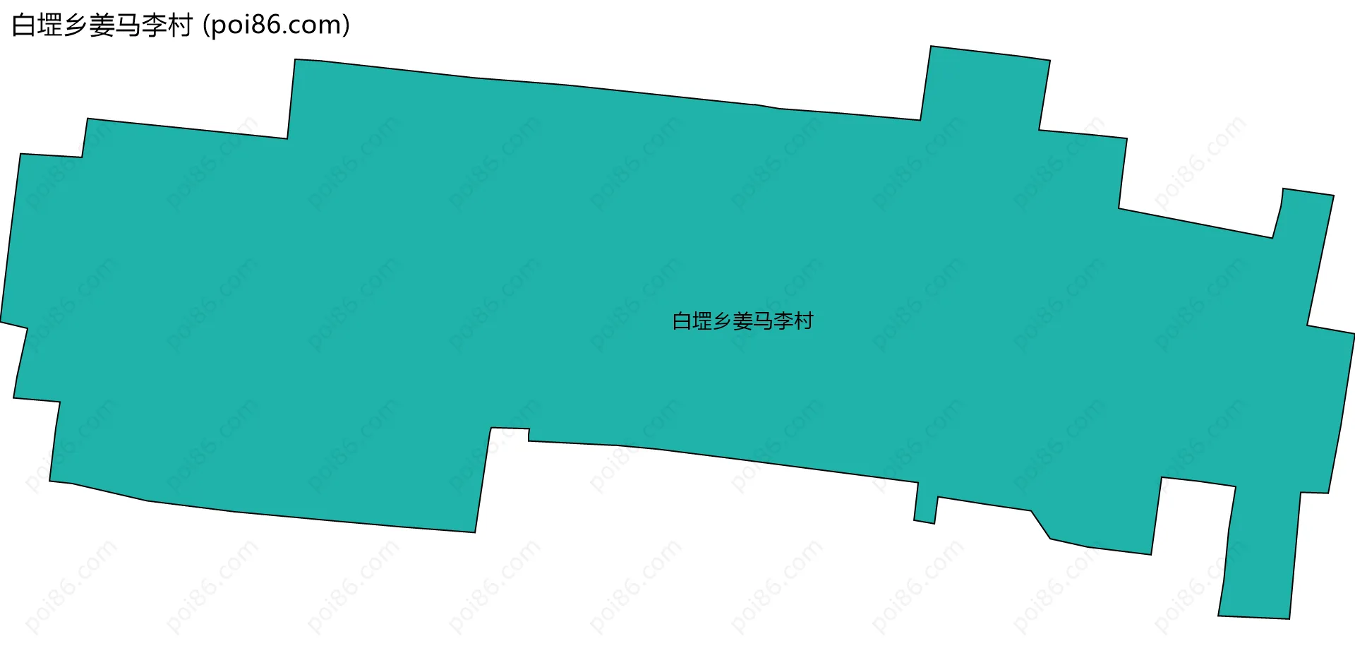 白堽乡姜马李村边界地图