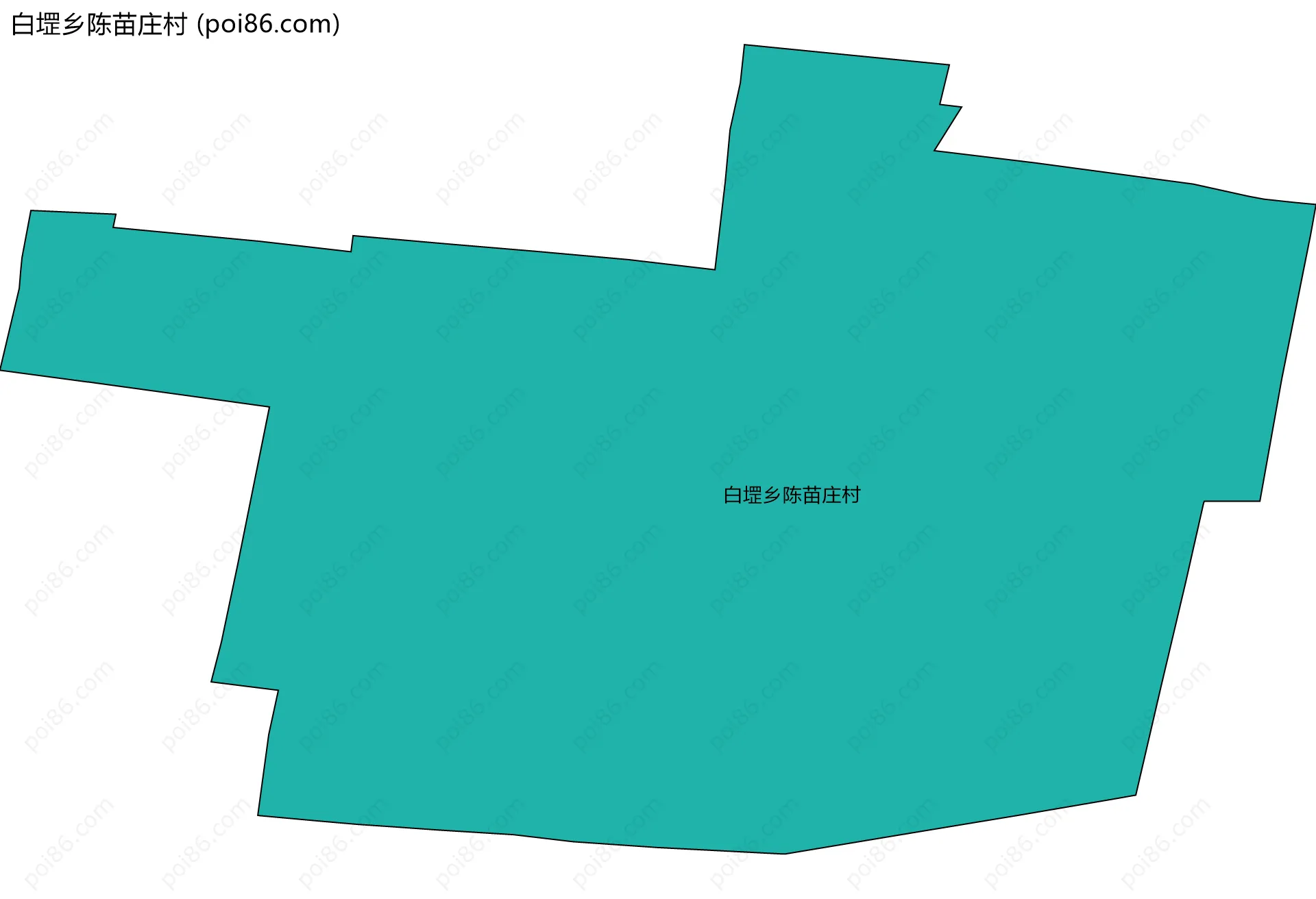 白堽乡陈苗庄村边界地图
