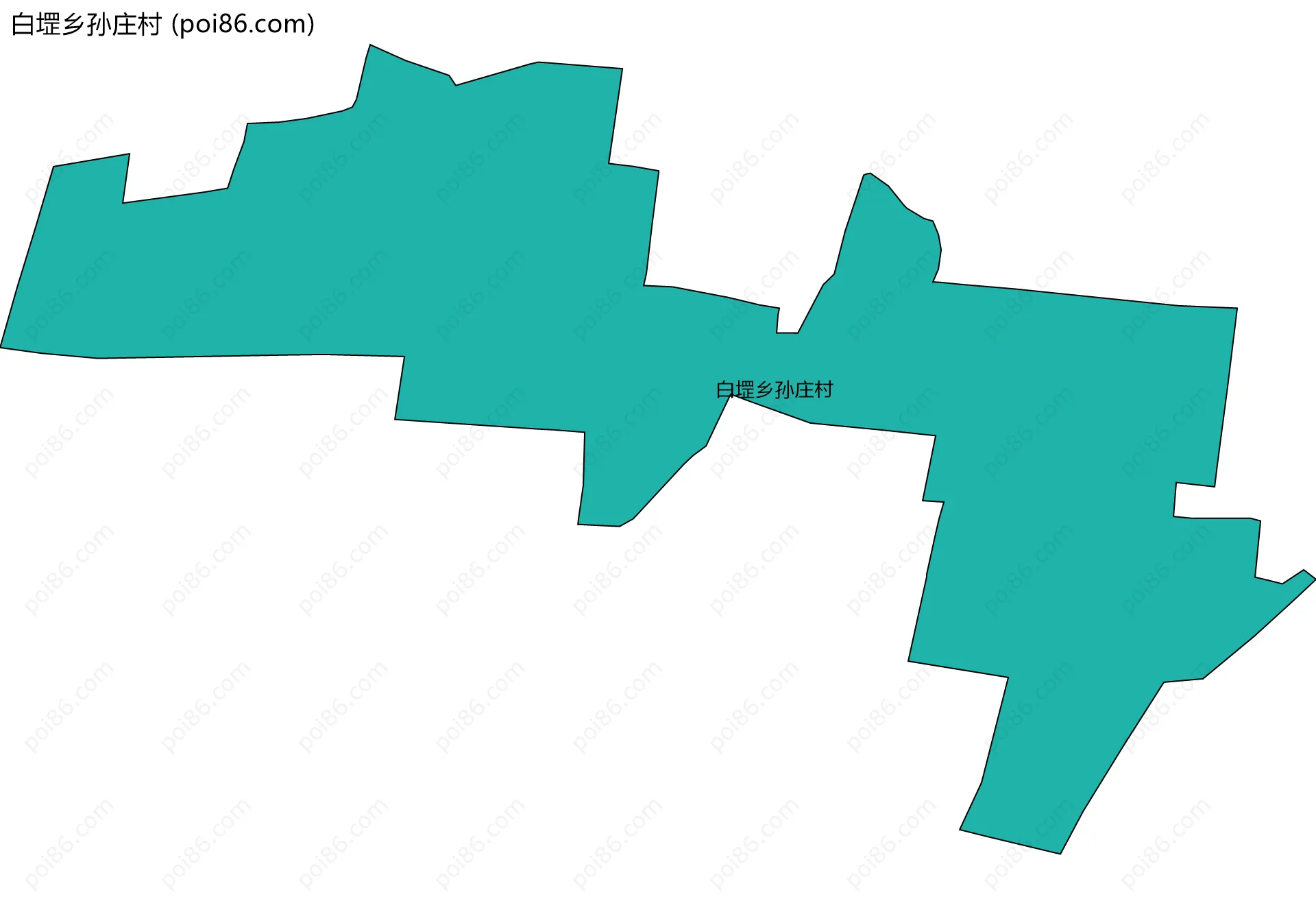 白堽乡孙庄村边界地图