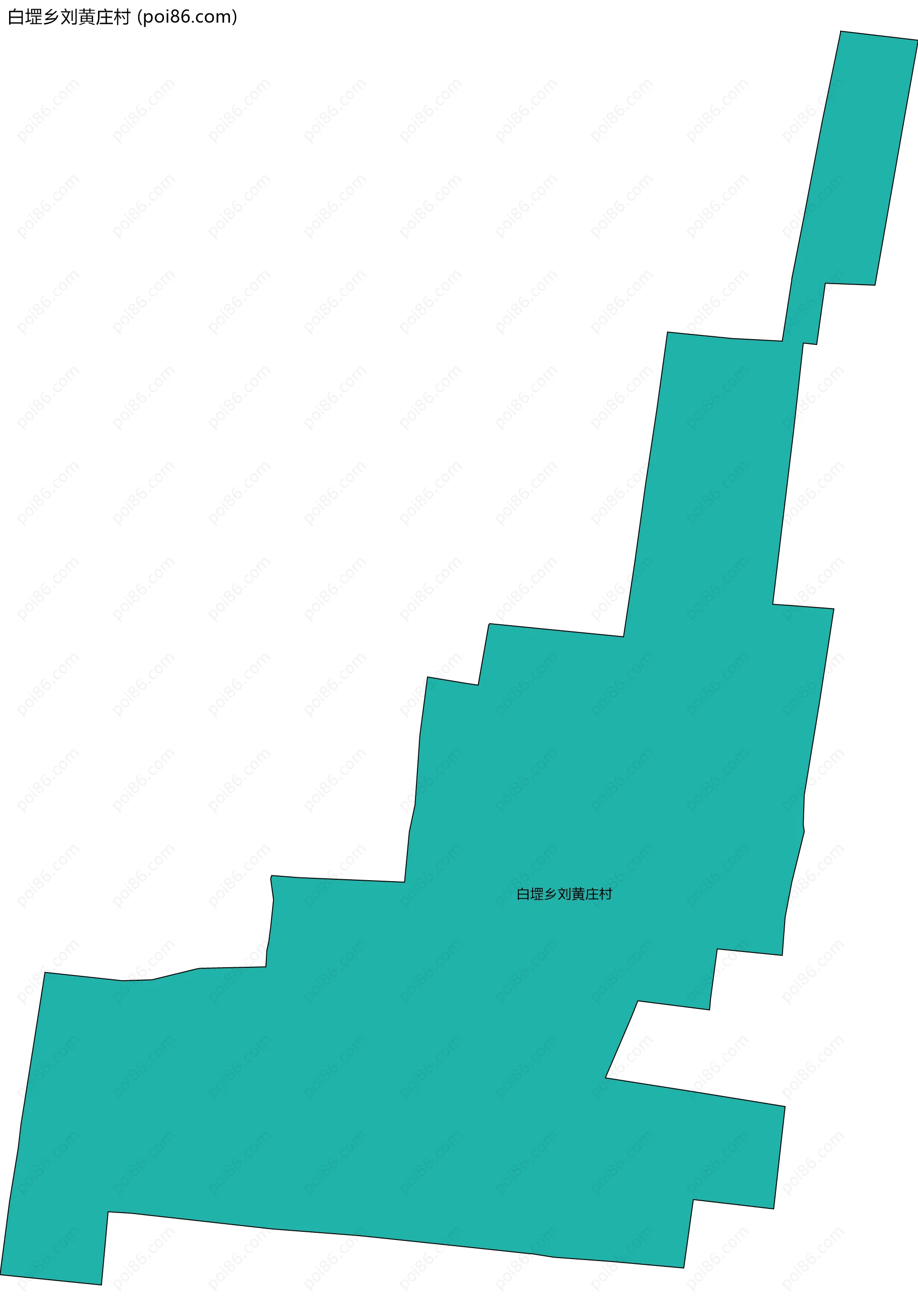 白堽乡刘黄庄村边界地图