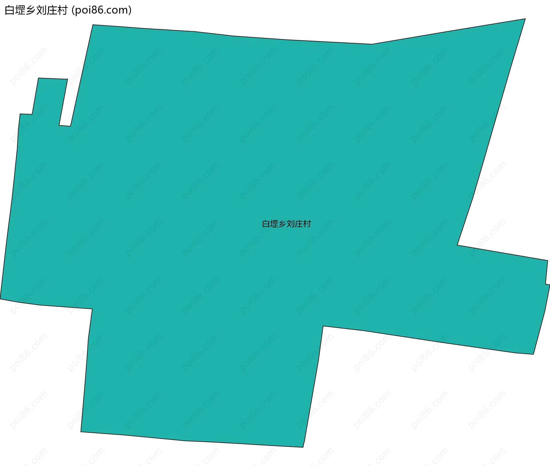 白堽乡刘庄村边界地图