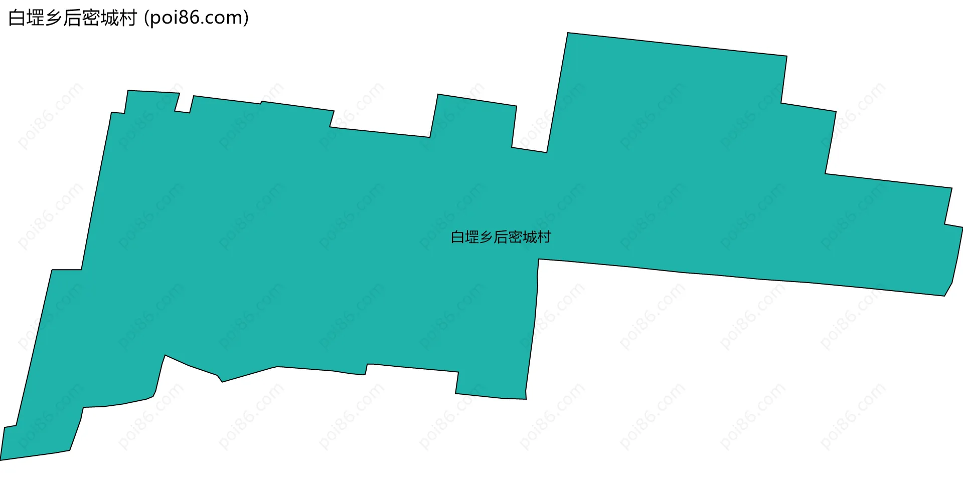 白堽乡后密城村边界地图