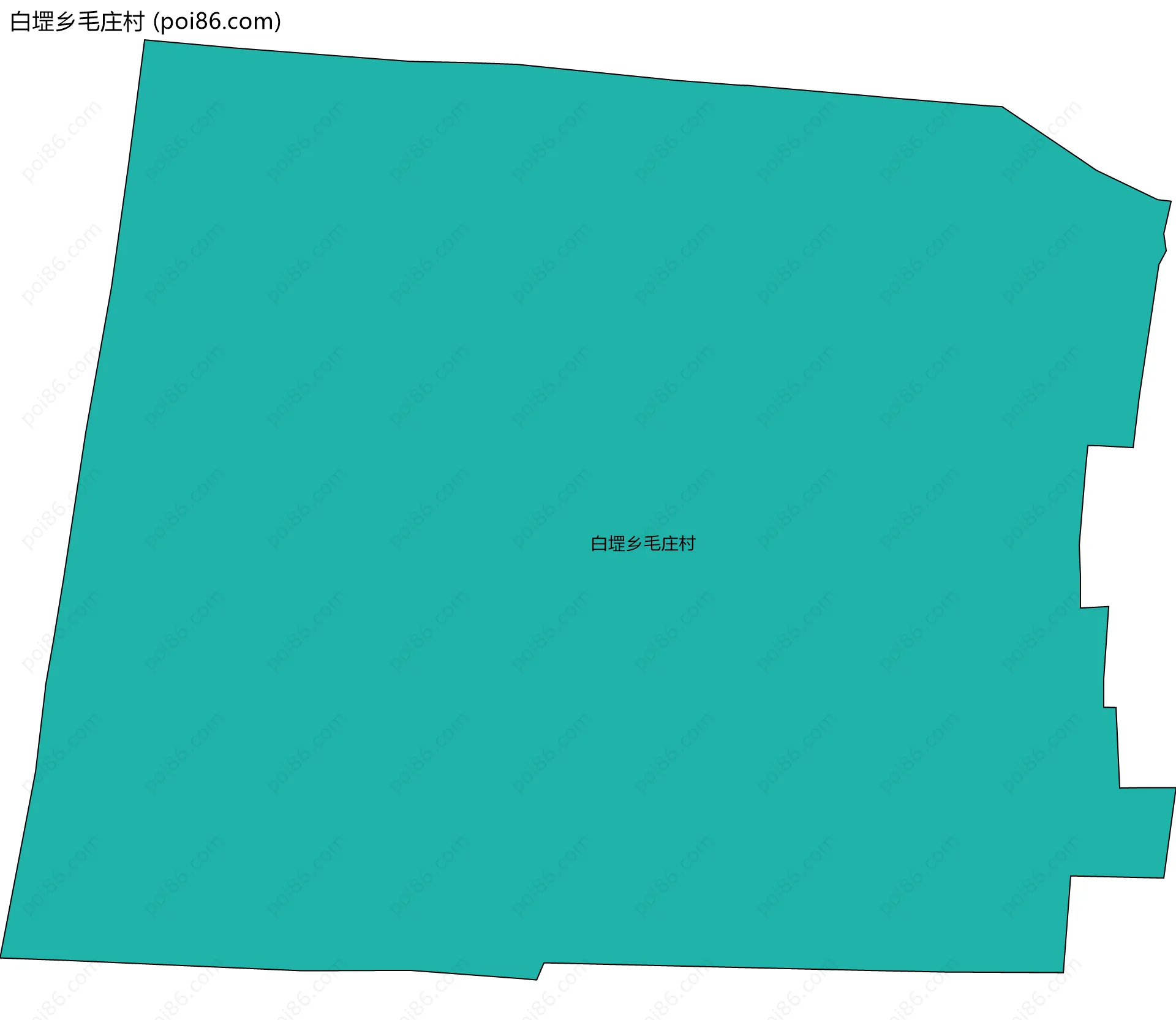 白堽乡毛庄村边界地图