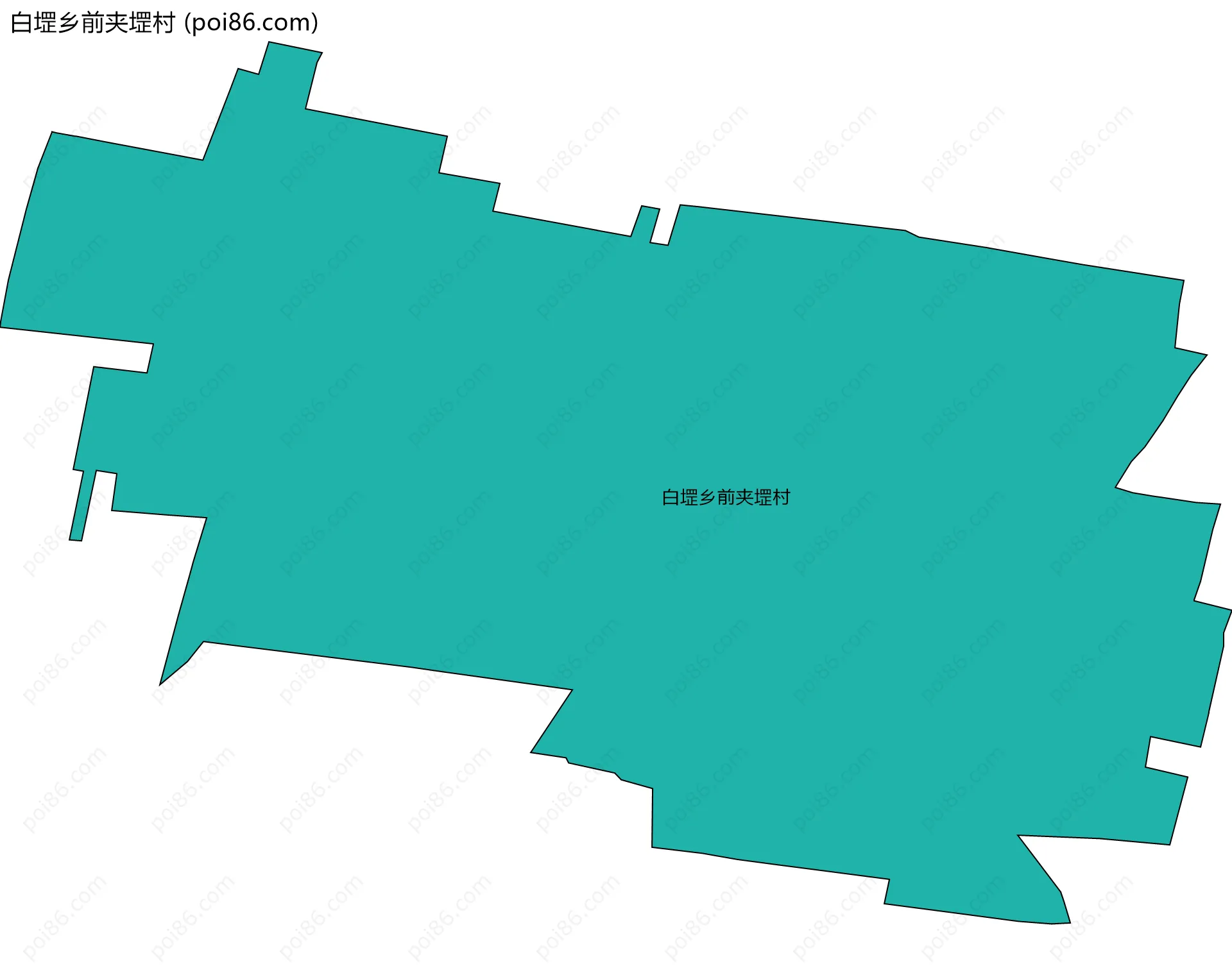 白堽乡前夹堽村边界地图