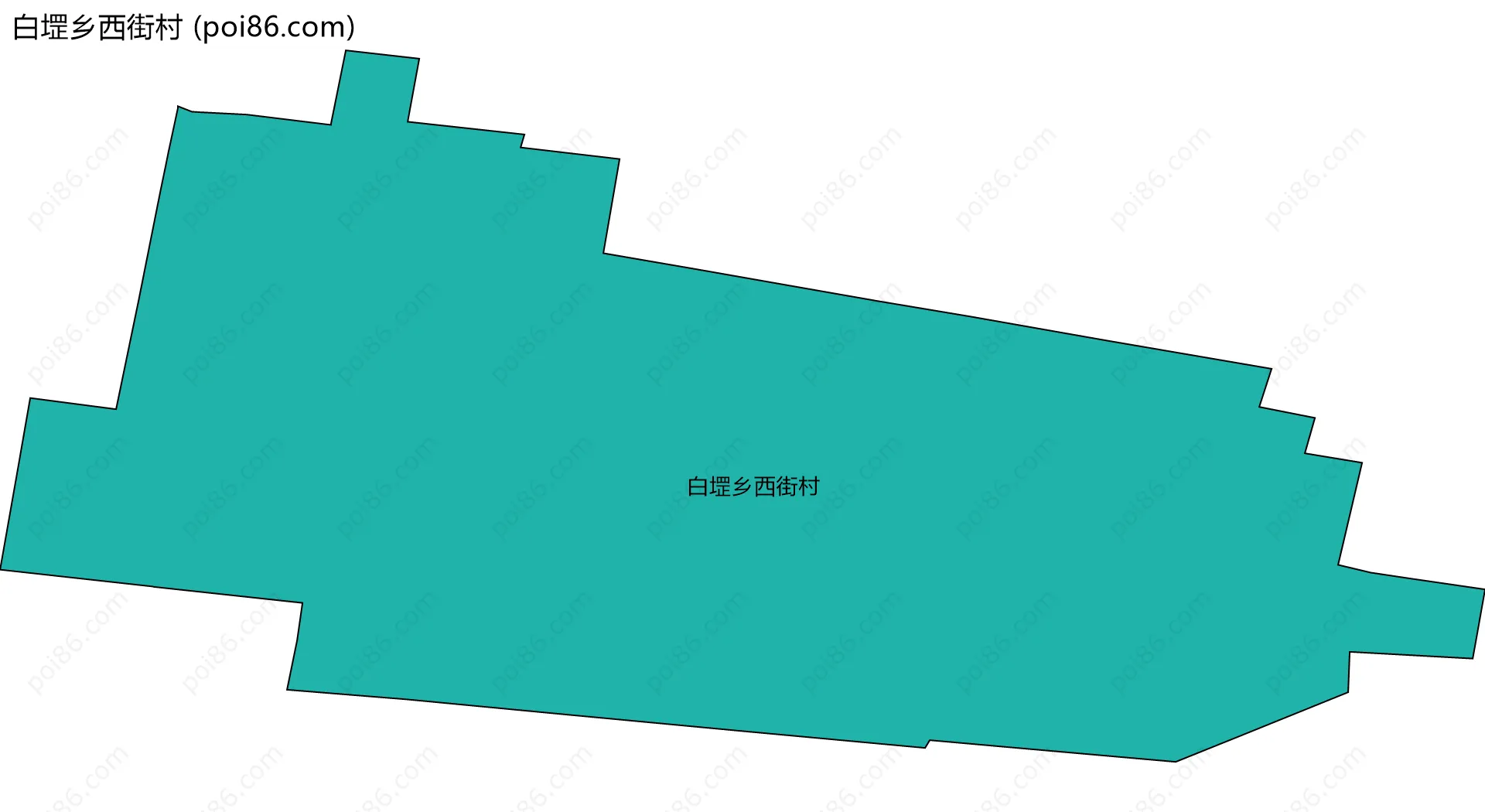 白堽乡西街村边界地图