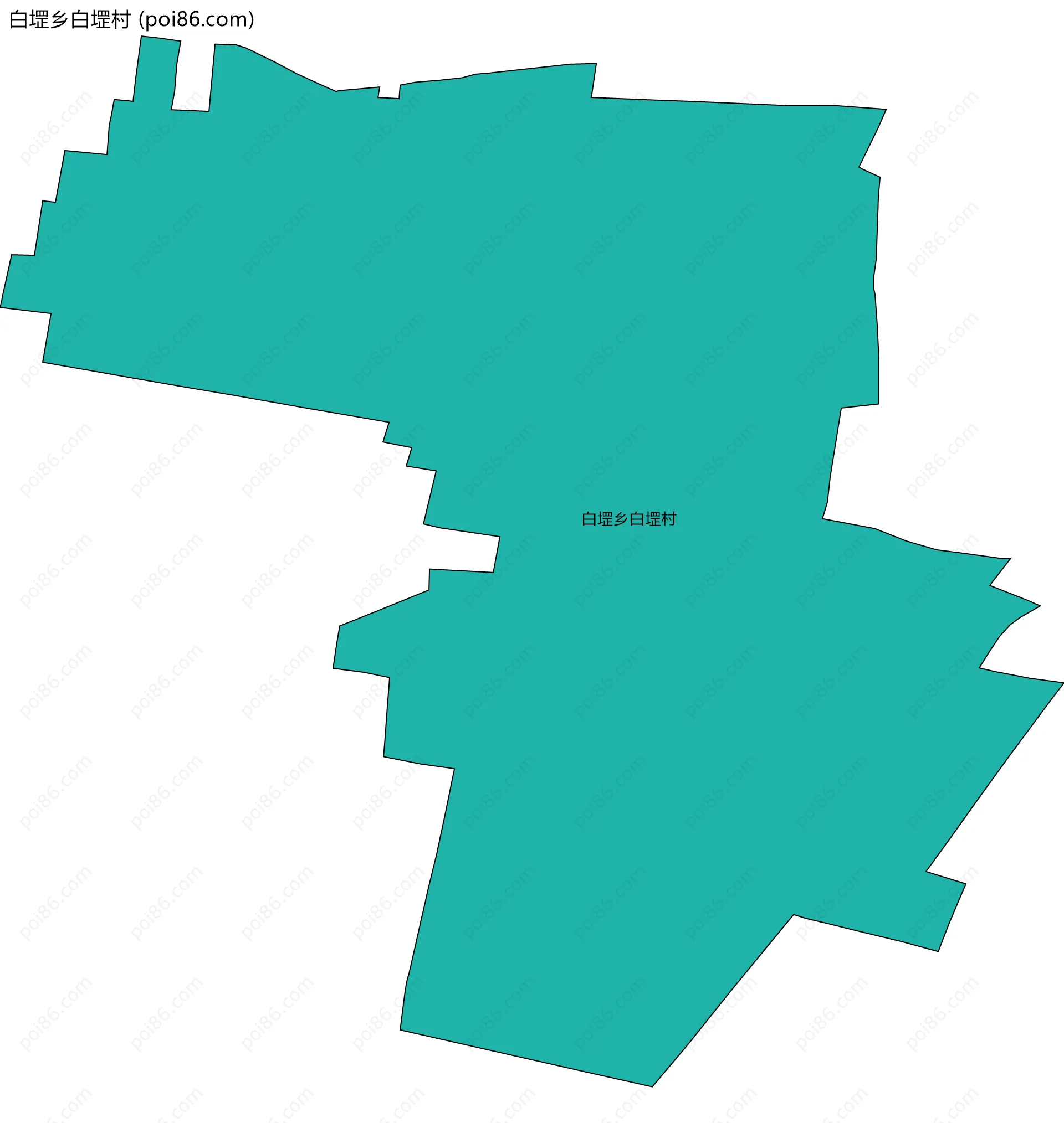 白堽乡白堽村边界地图