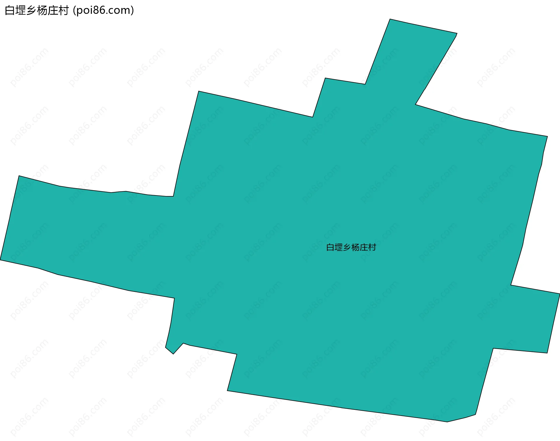 白堽乡杨庄村边界地图