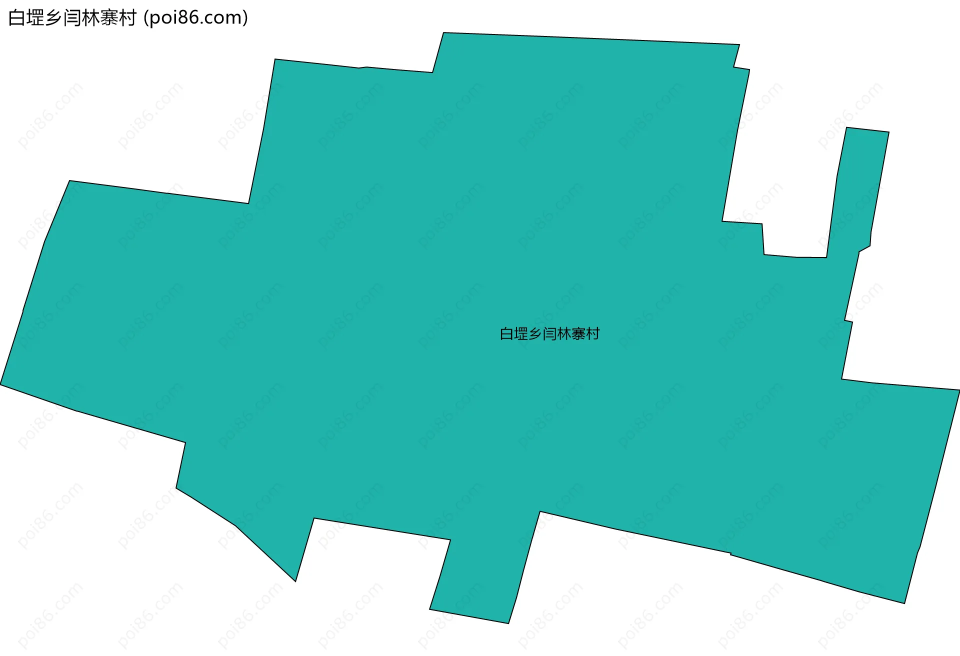 白堽乡闫林寨村边界地图