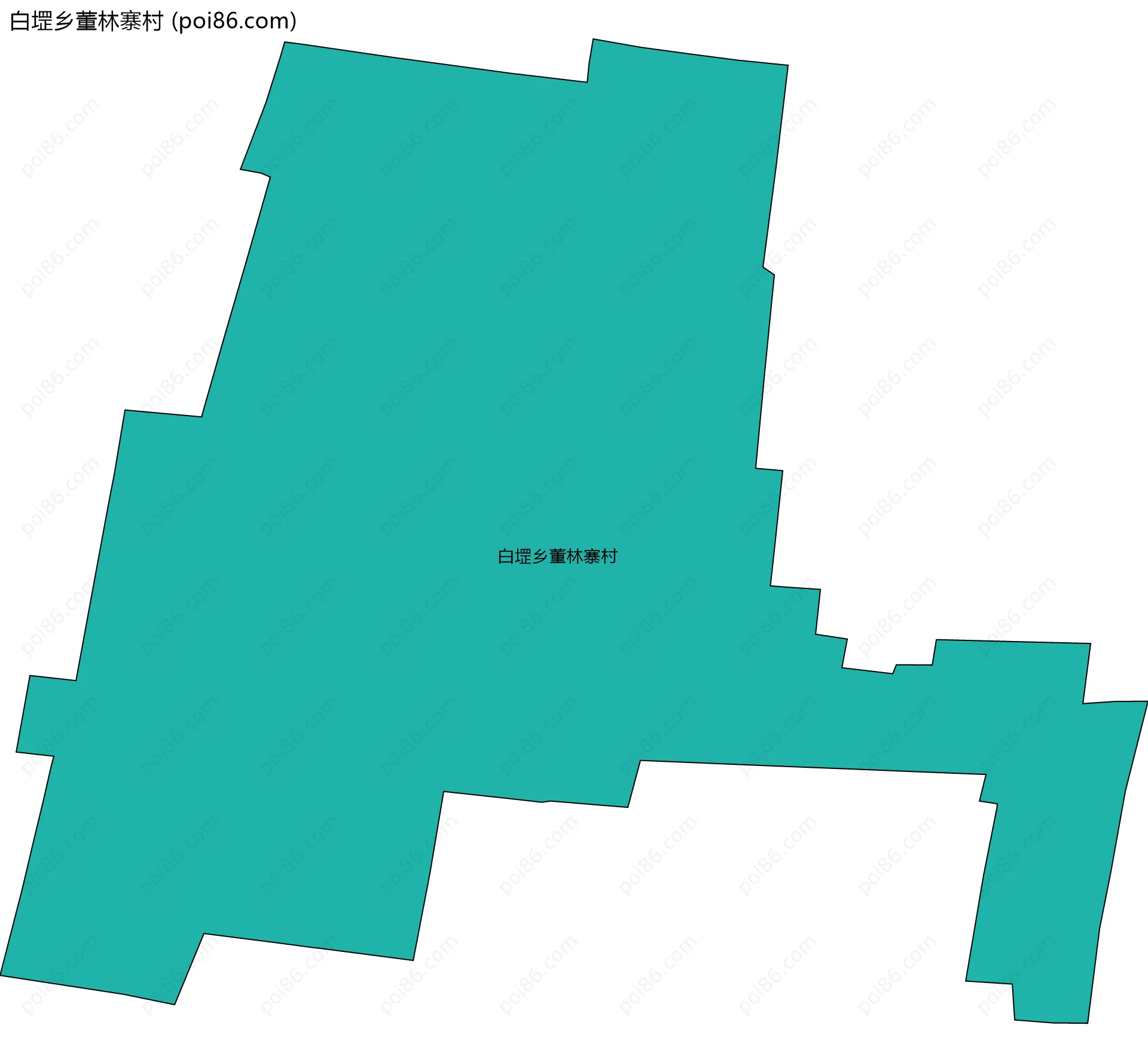 白堽乡董林寨村边界地图