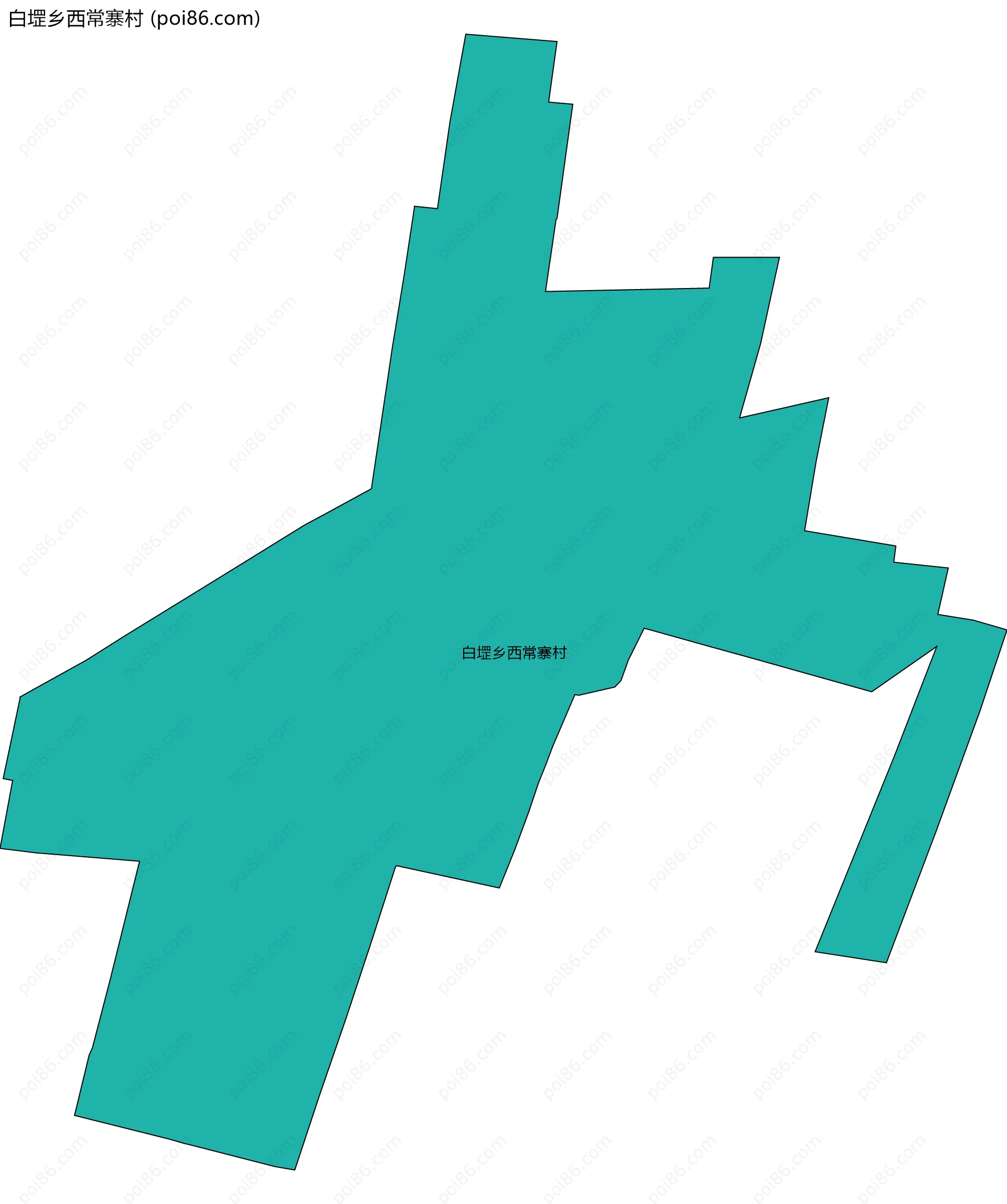 白堽乡西常寨村边界地图