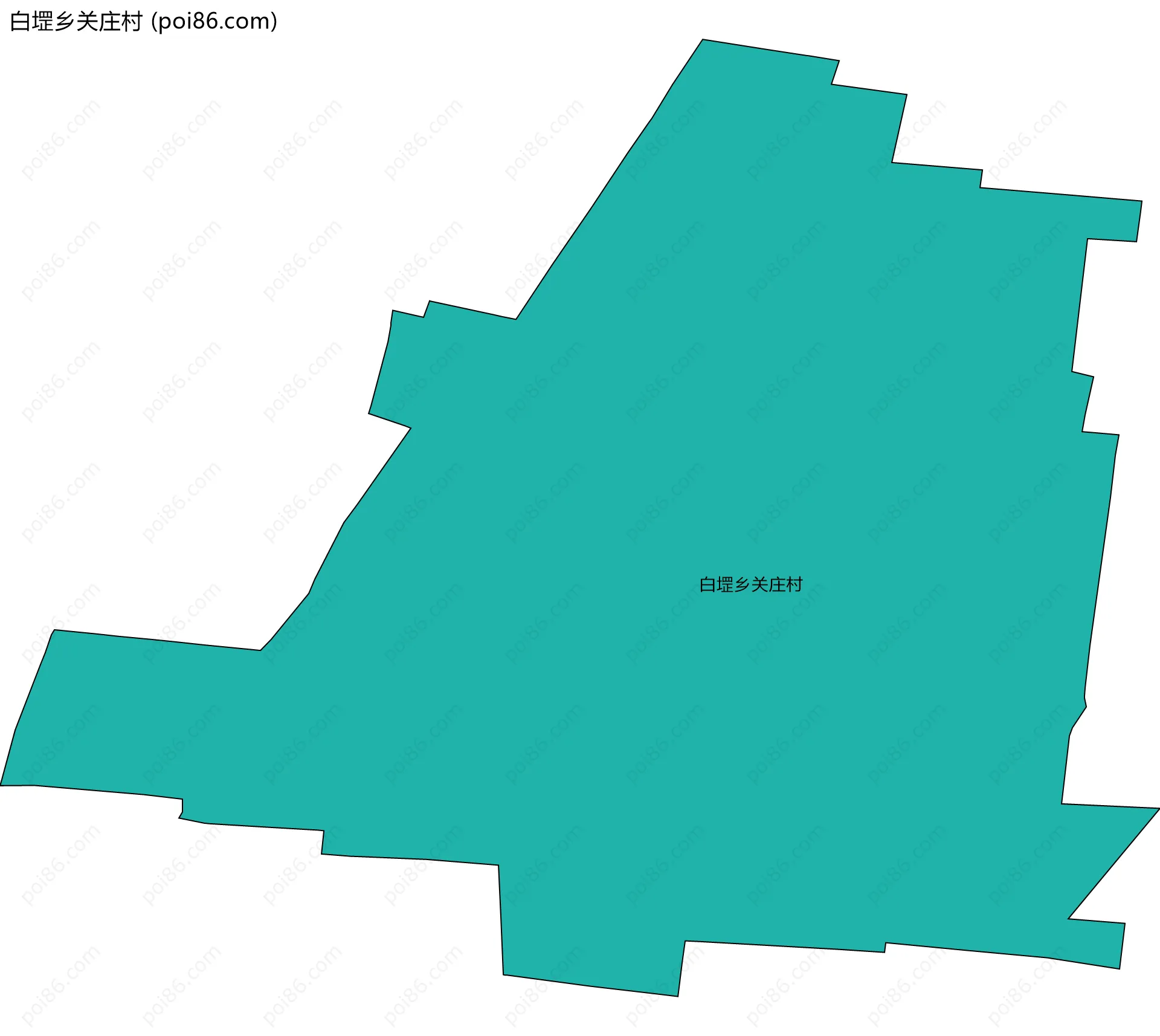 白堽乡关庄村边界地图
