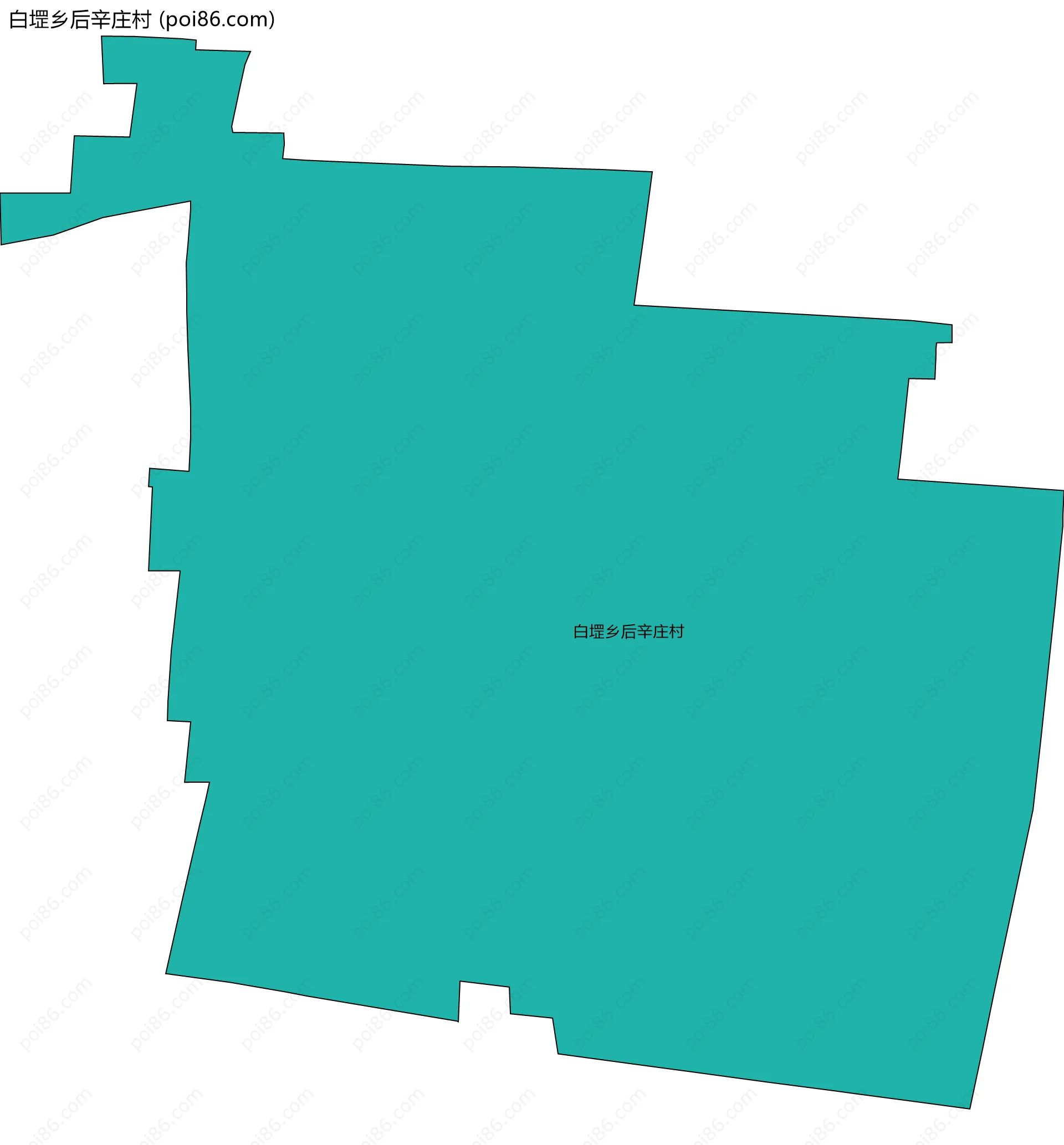 白堽乡后辛庄村边界地图