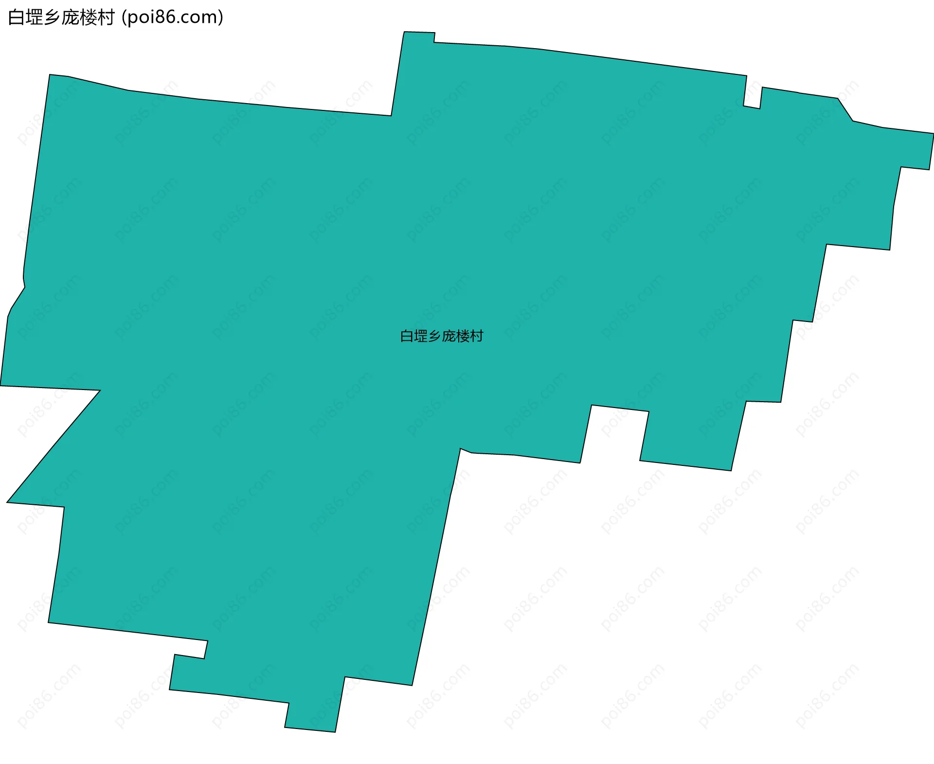 白堽乡庞楼村边界地图
