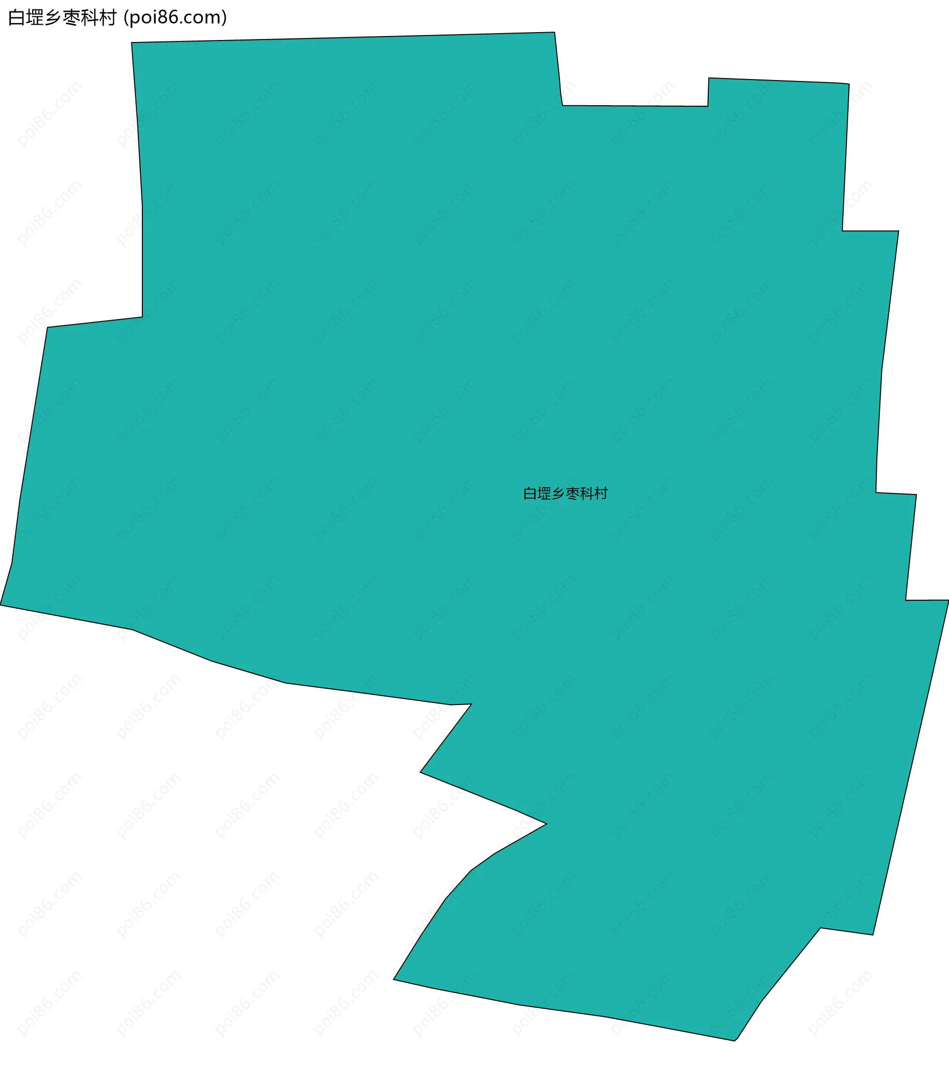 白堽乡枣科村边界地图