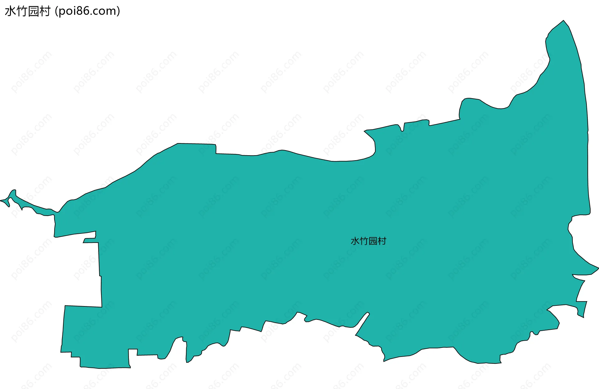 水竹园村边界地图