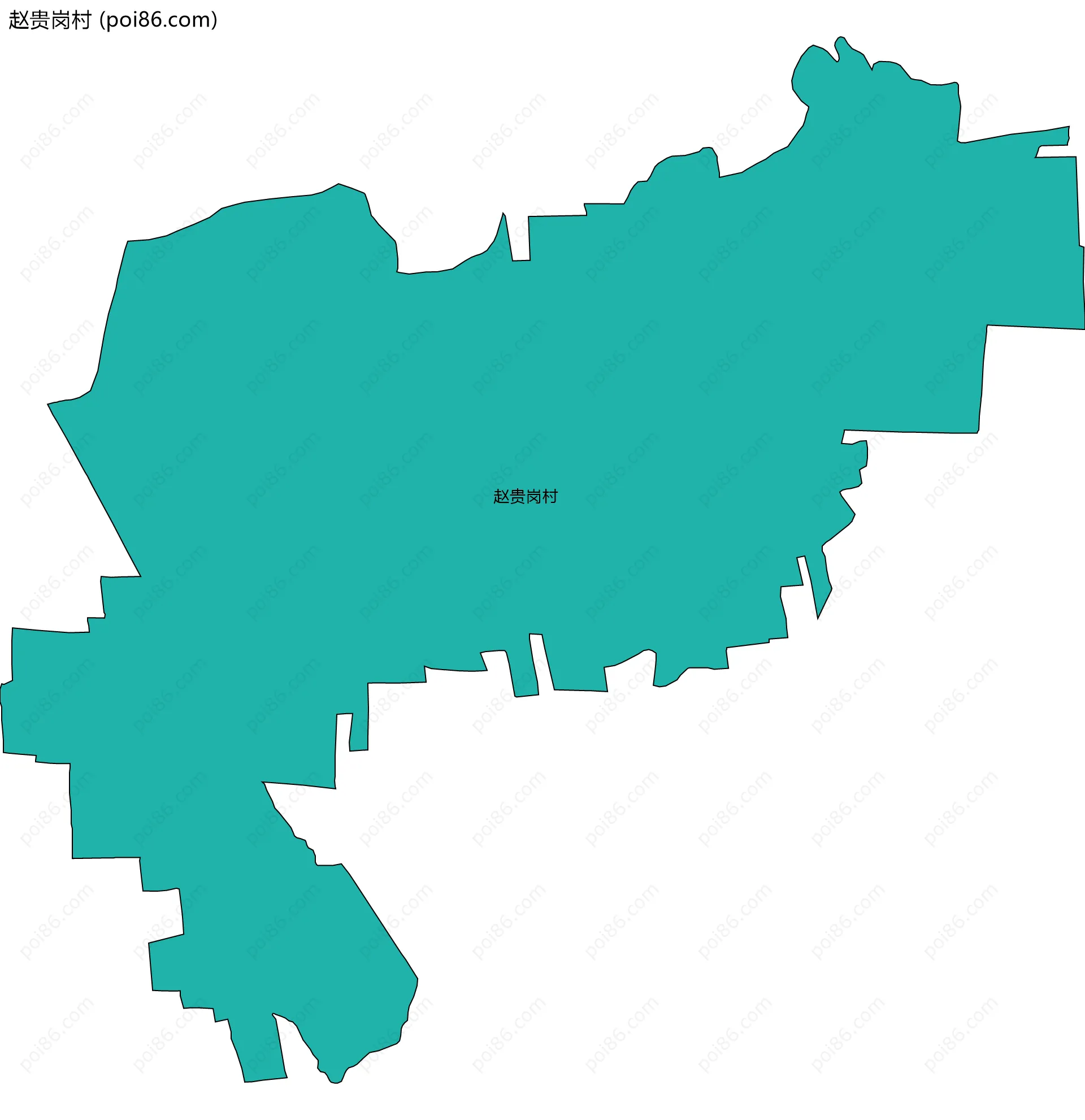 赵贵岗村边界地图