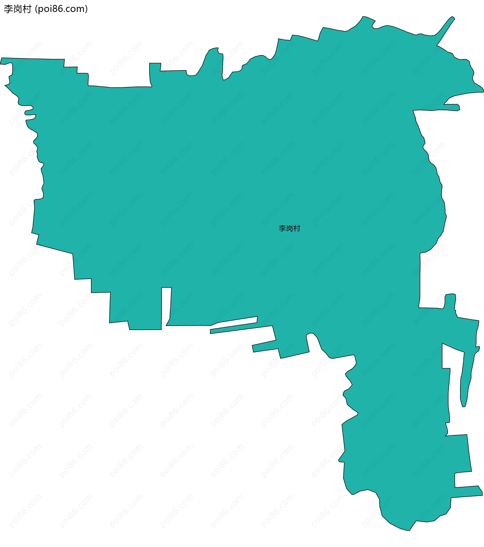 李岗村边界地图