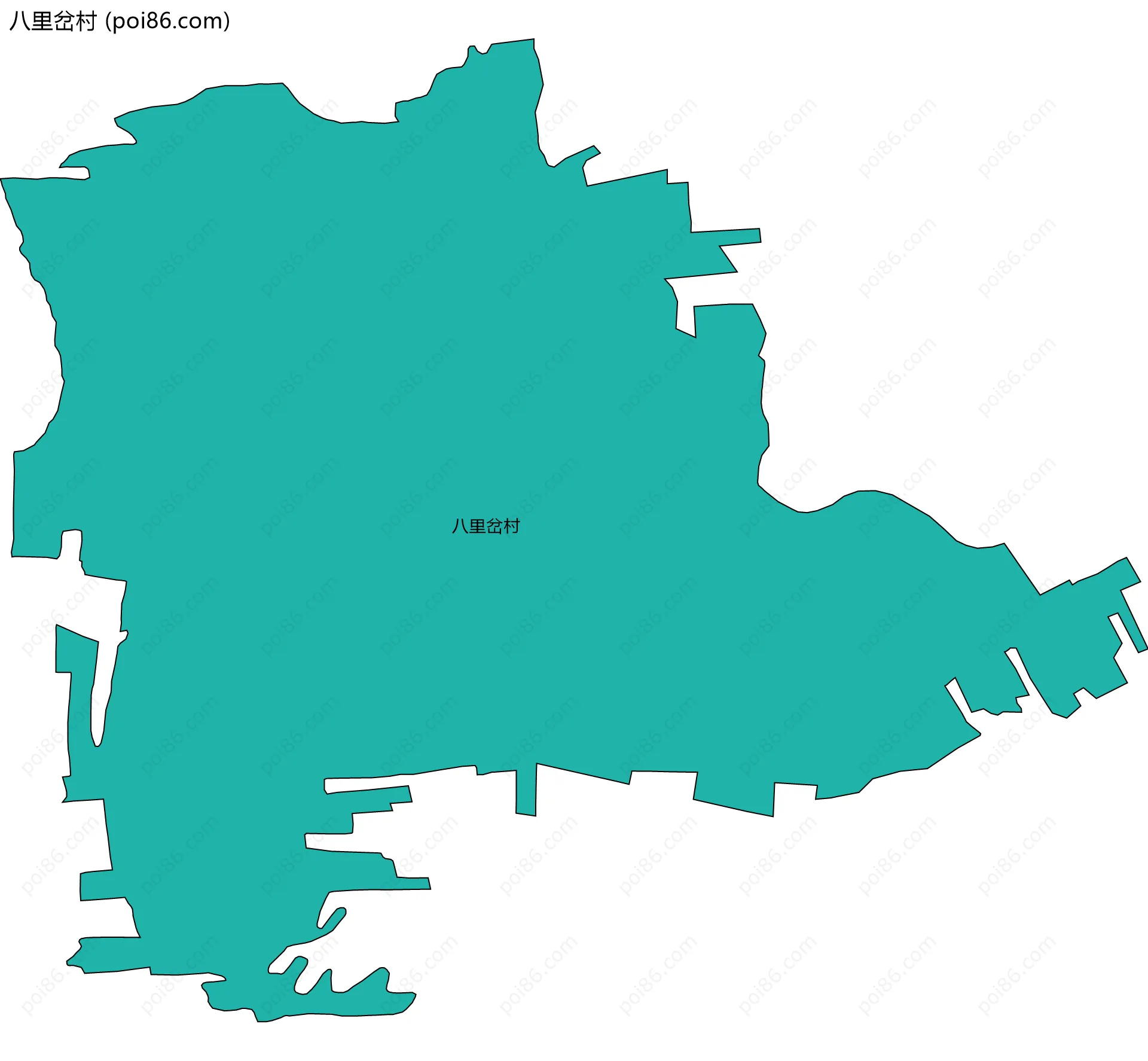 八里岔村边界地图