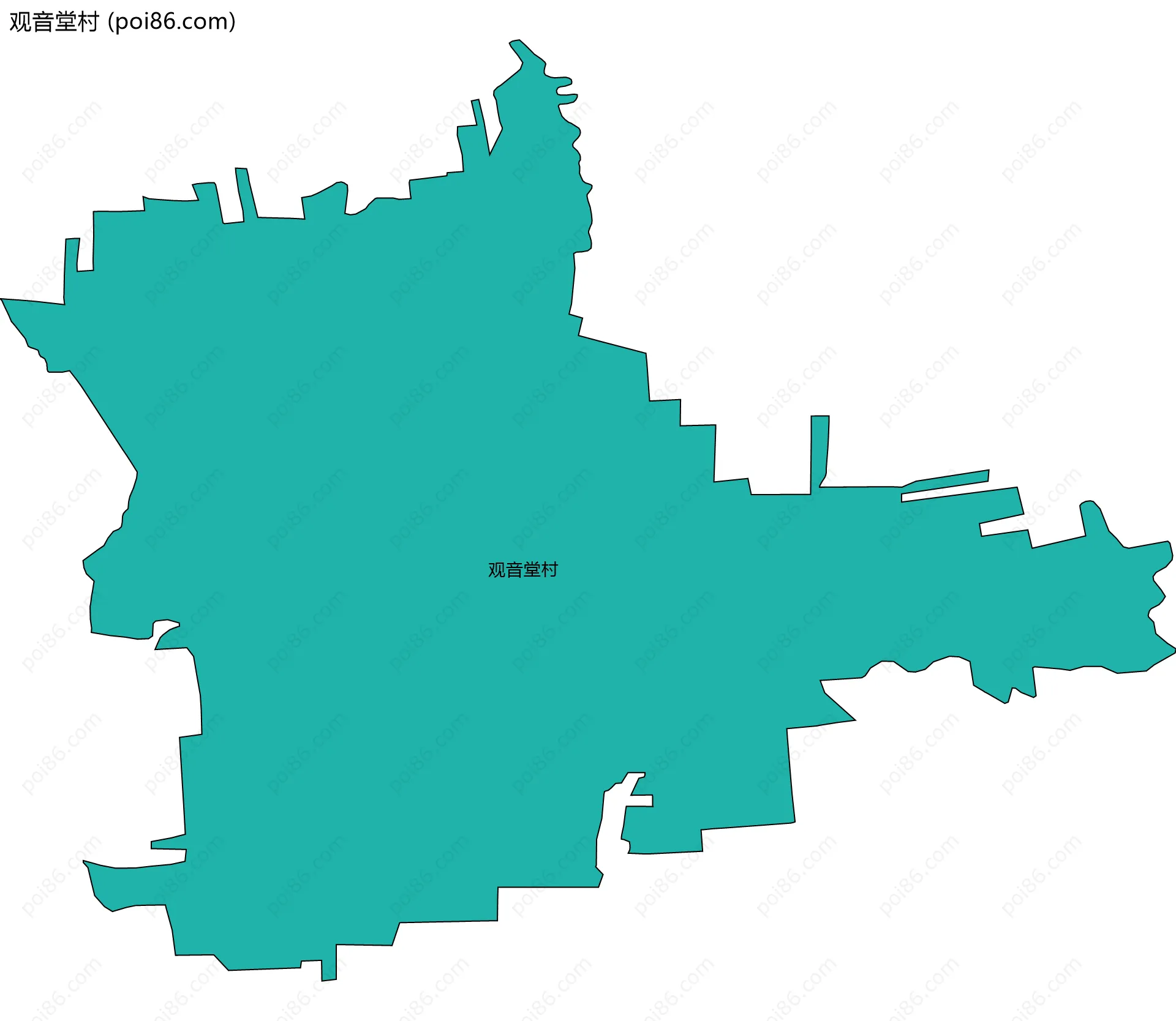 观音堂村边界地图