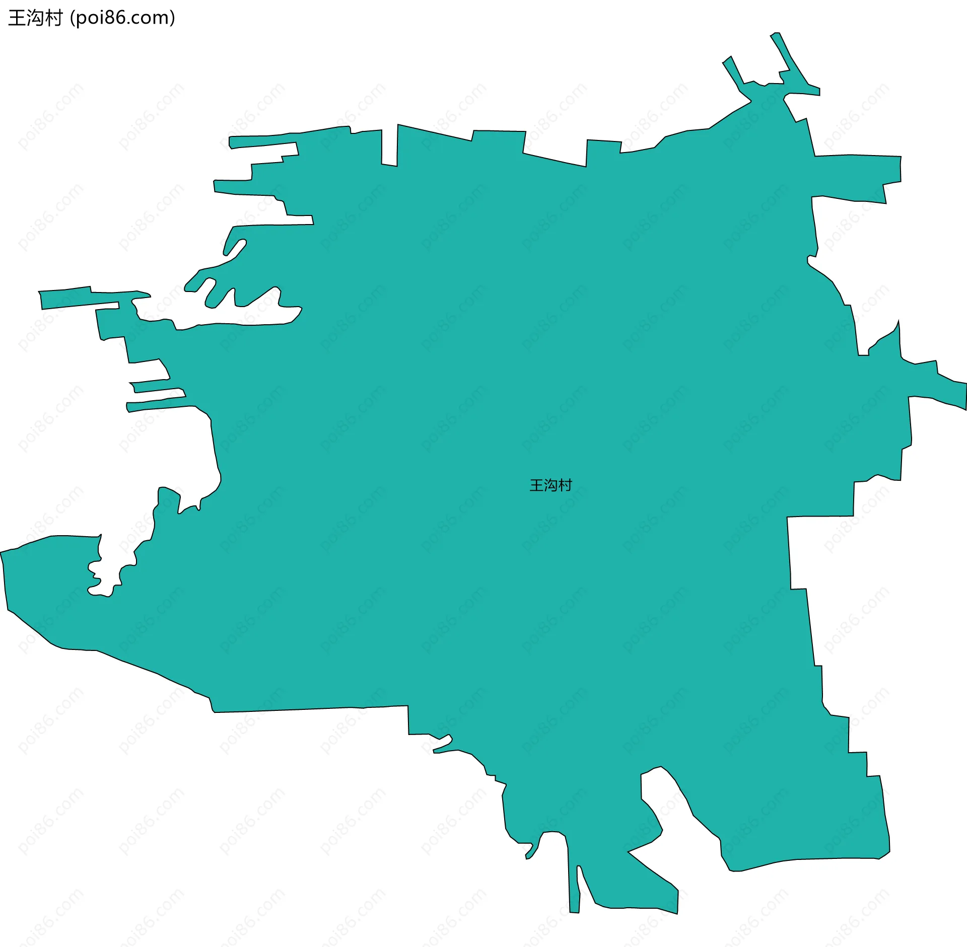 王沟村边界地图