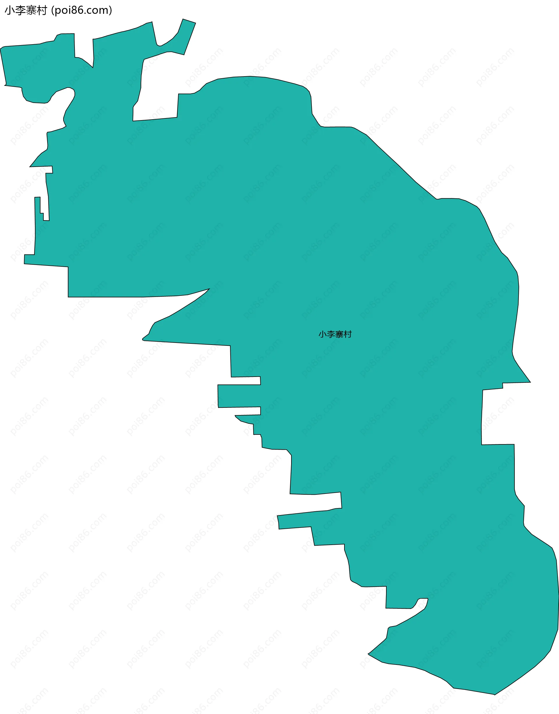 小李寨村边界地图