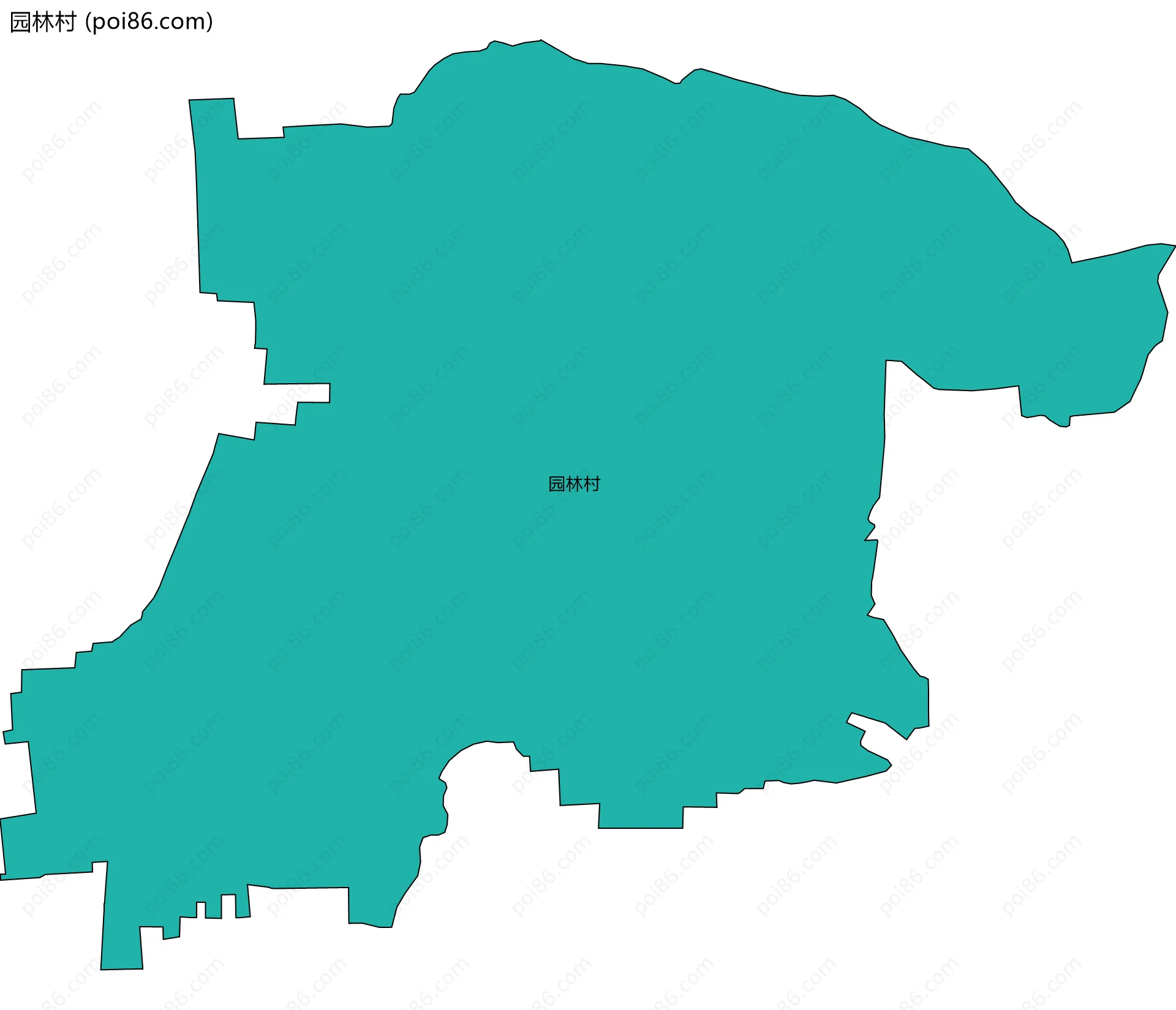 园林村边界地图