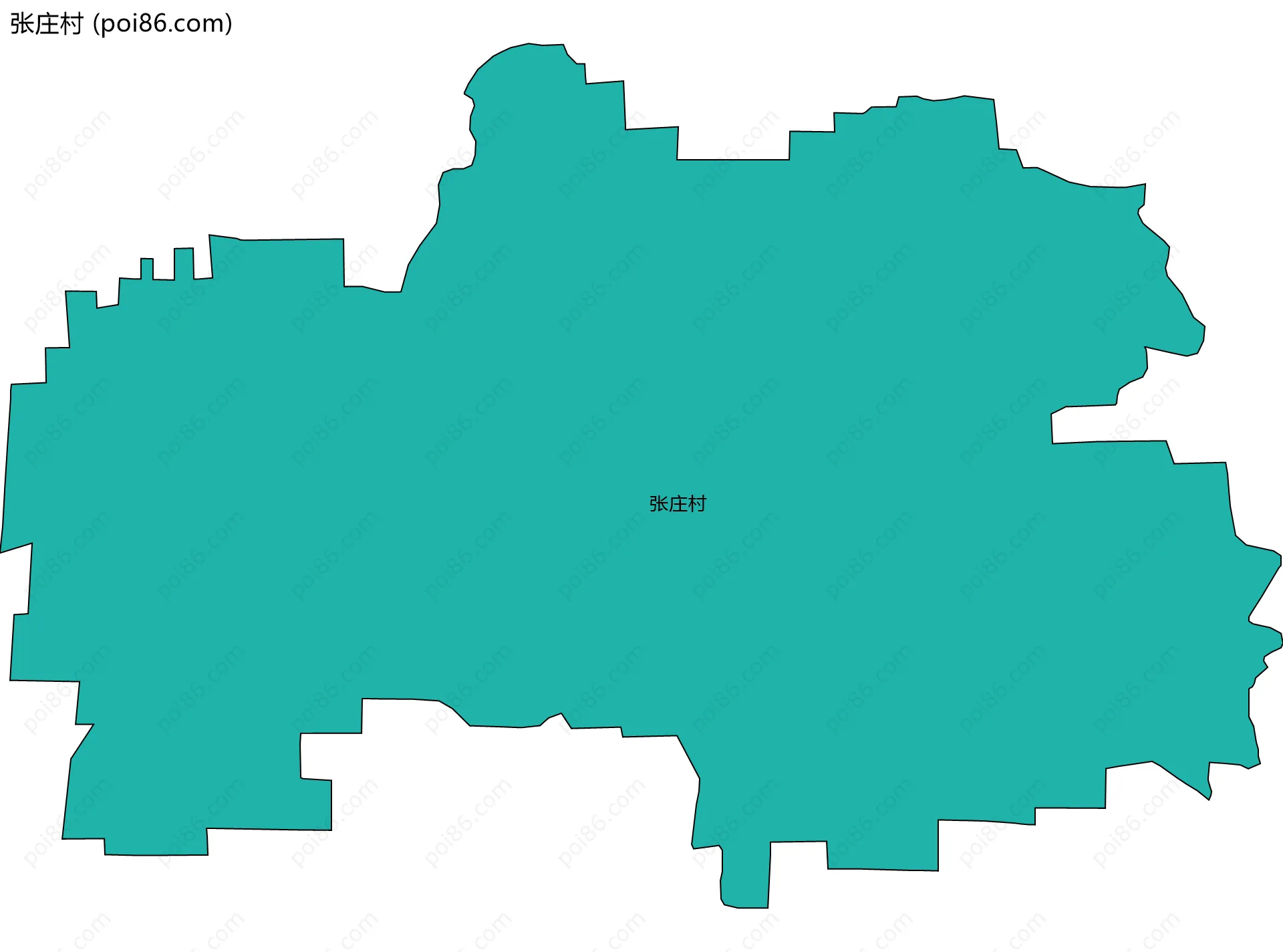 张庄村边界地图