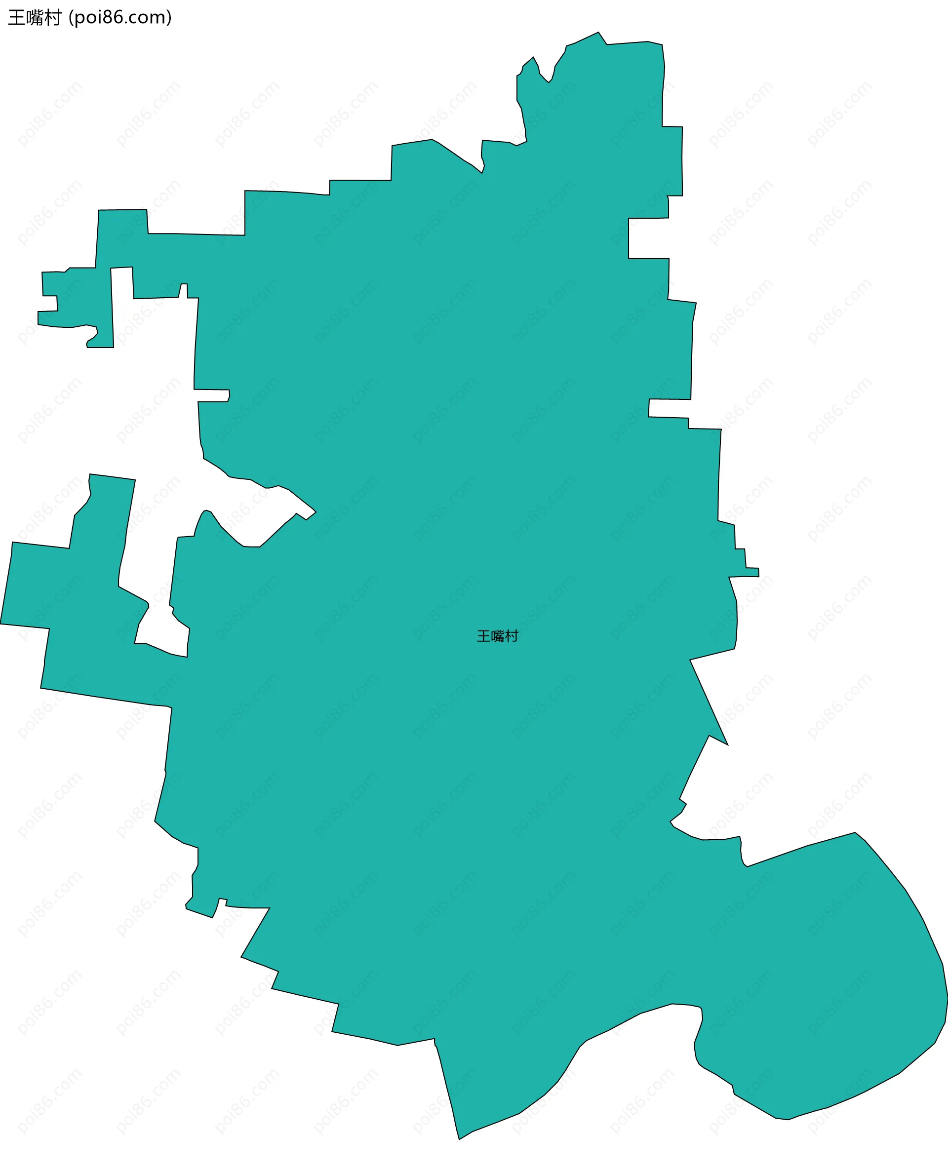 王嘴村边界地图