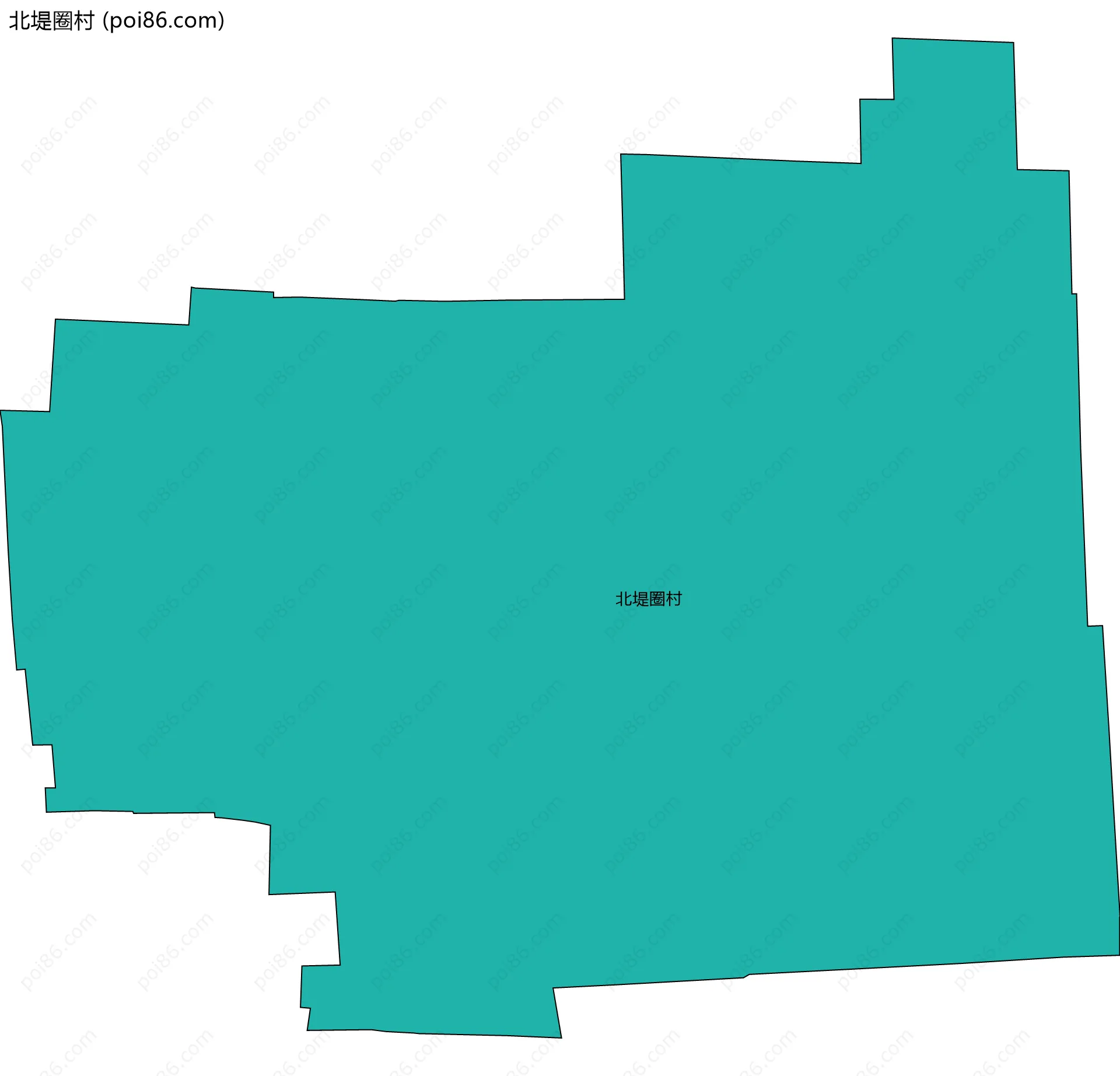 北堤圈村边界地图