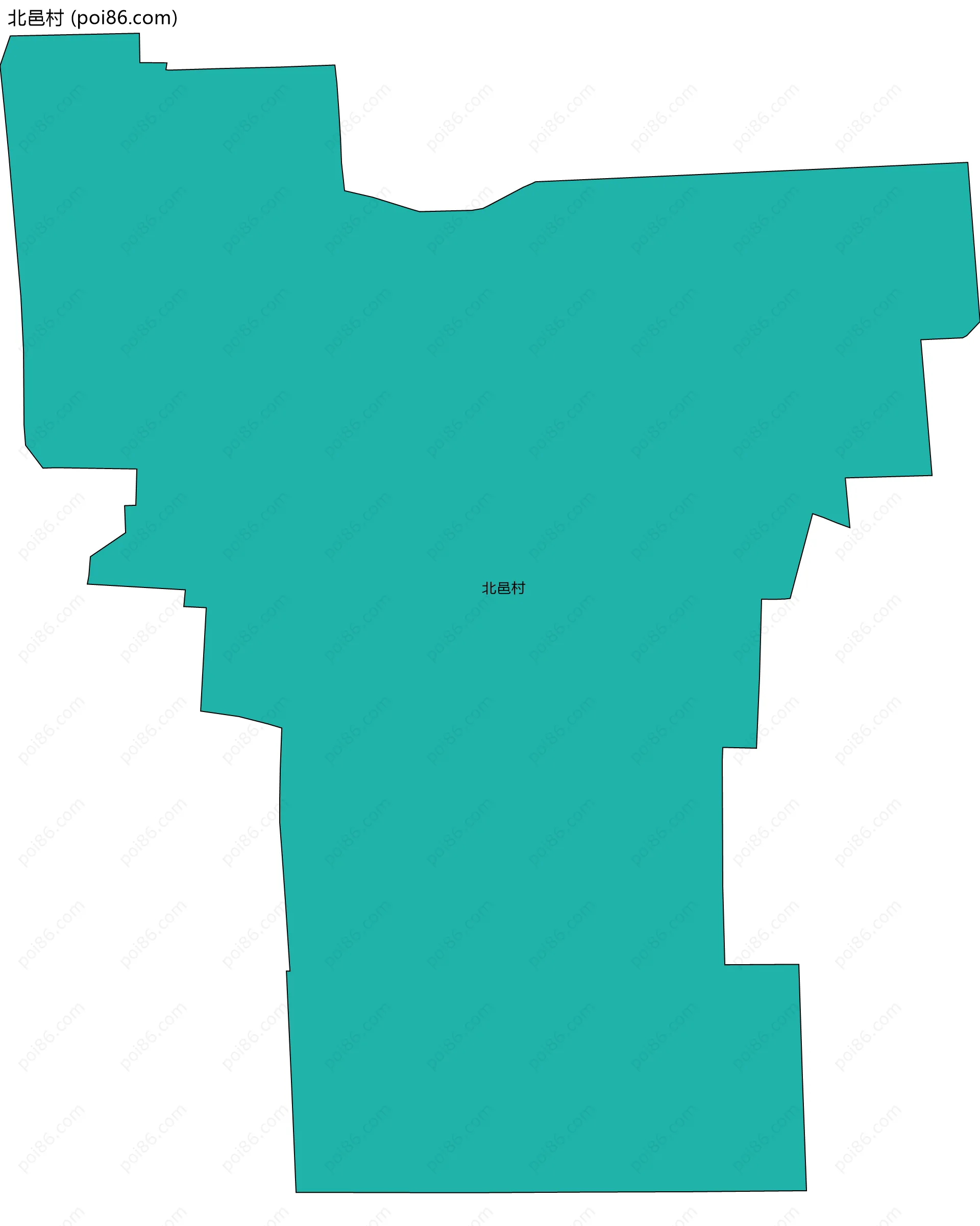 北邑村边界地图