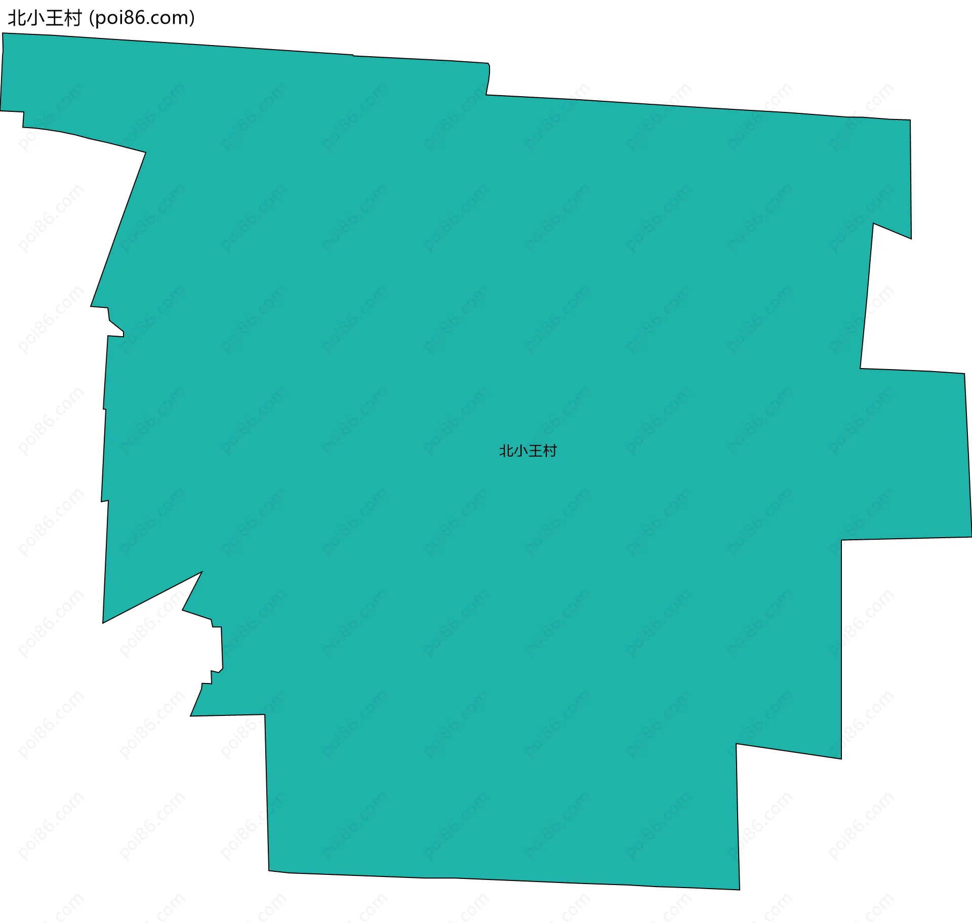 北小王村边界地图