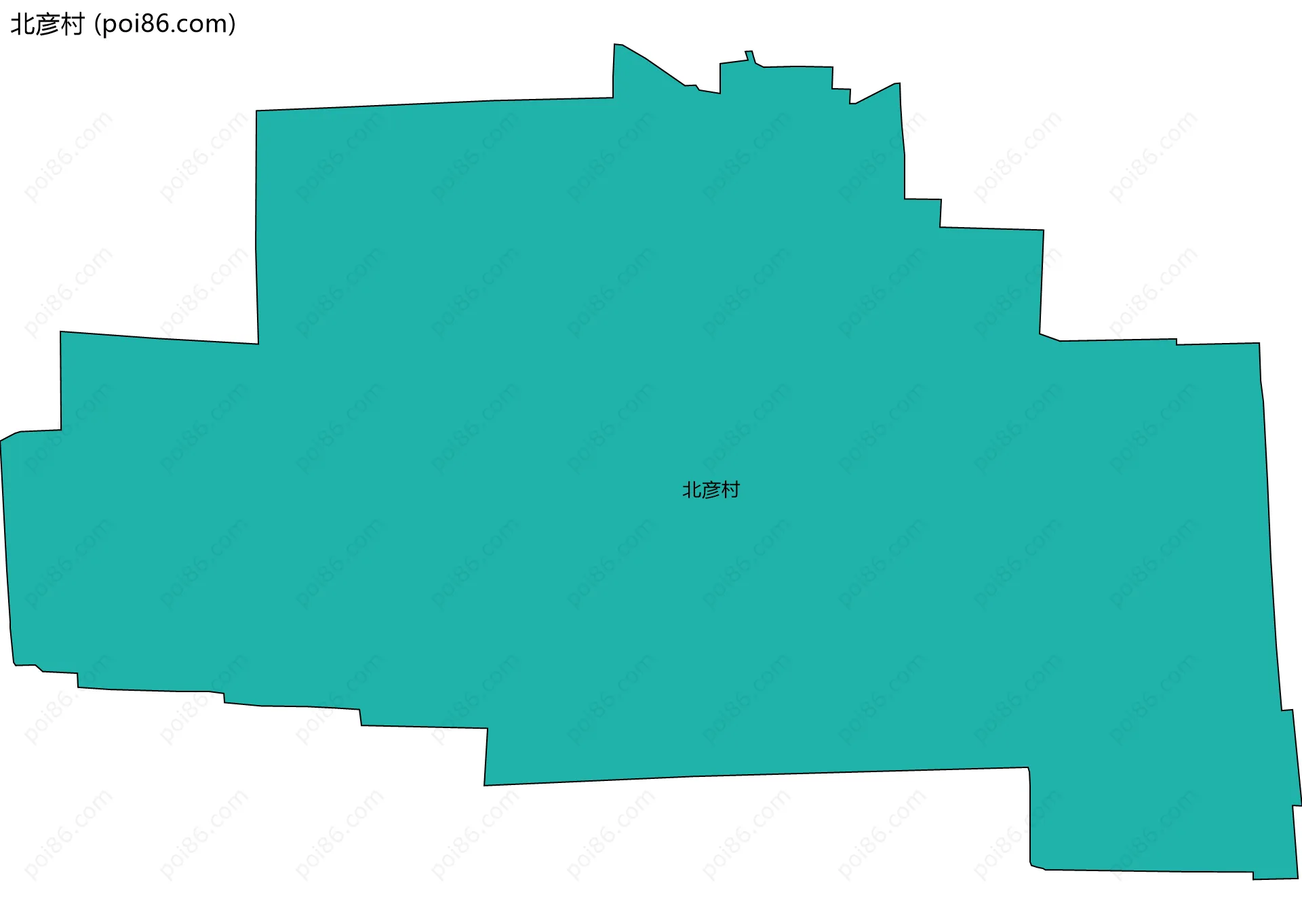 北彦村边界地图
