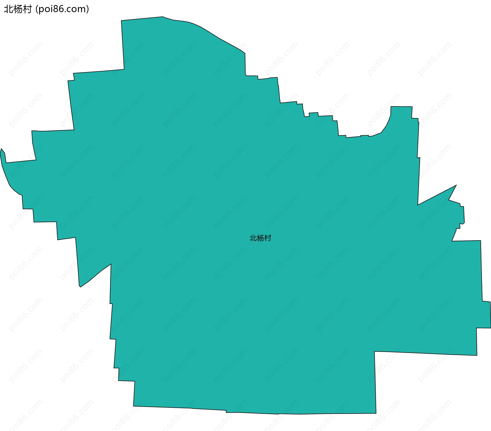 北杨村边界地图