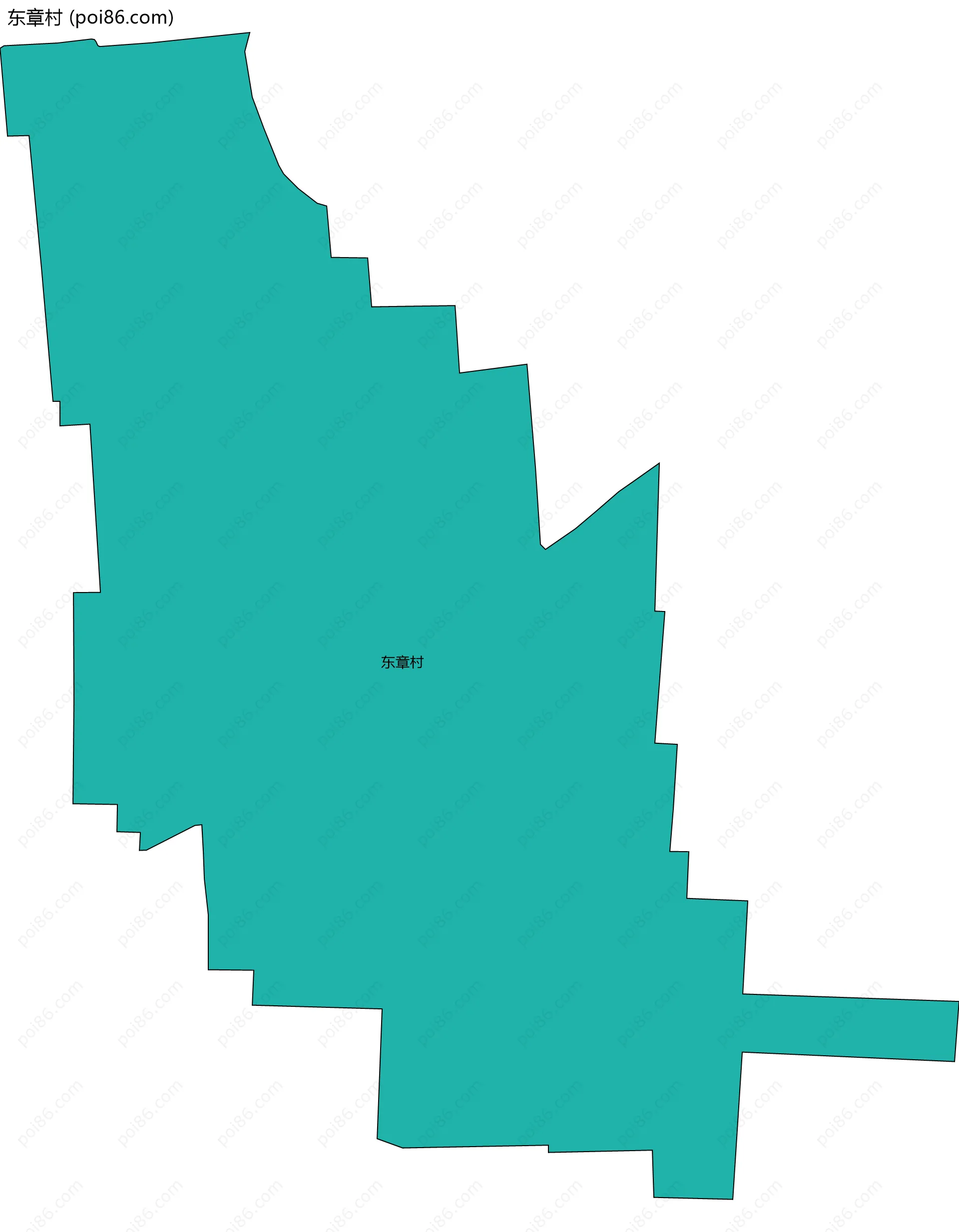 东章村边界地图