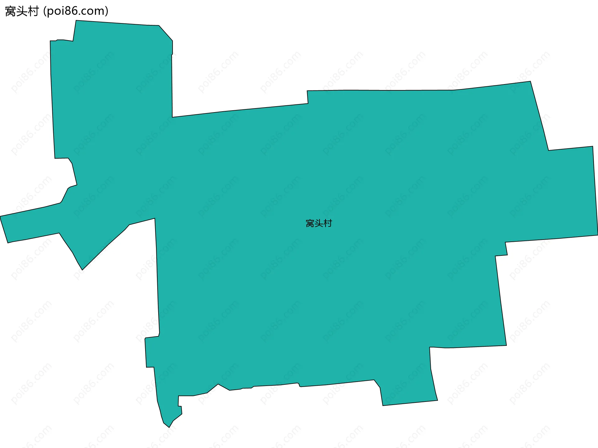 窝头村边界地图
